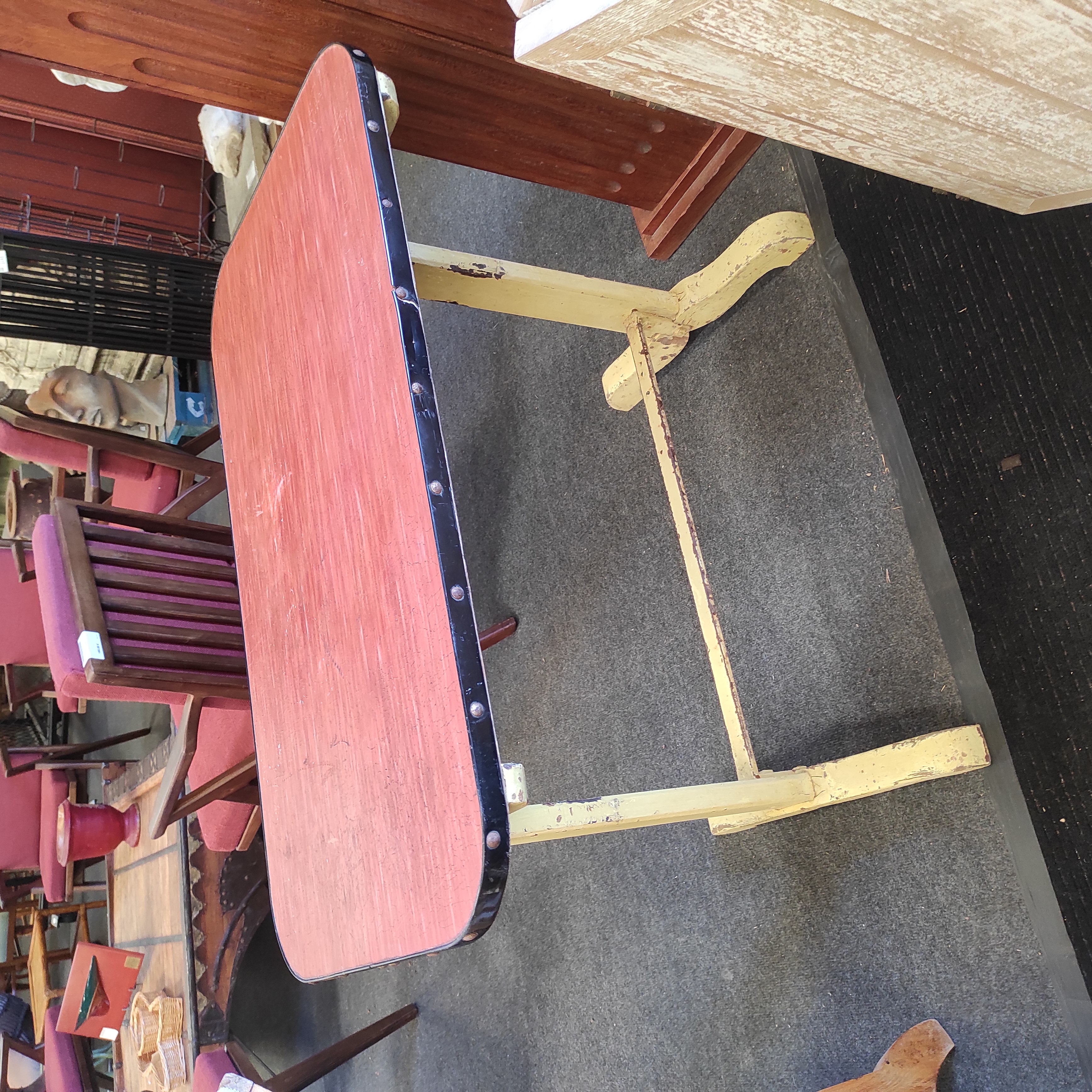 TABLE DE BISTROT PLATEAU FORMICA 100/73/60 CM