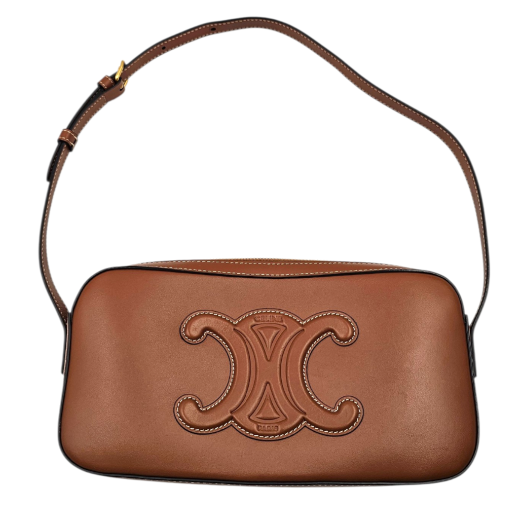 CELINE SAC CAMERA TRIOMPHE (U-GA-0292) CUIR VEAU LISSE GOLD + DUST BAG