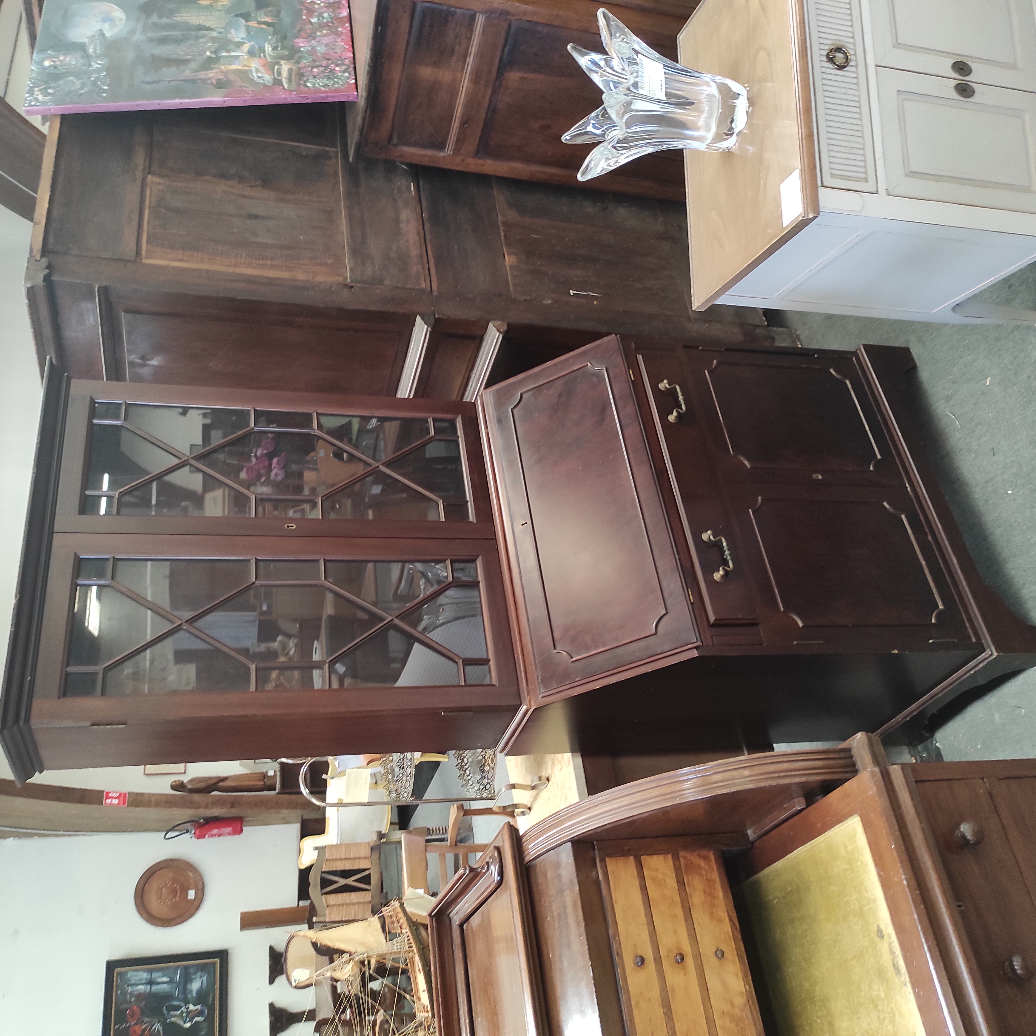 SCRIBAN ANGLAIS 4 PORTES + 1 TIROIR 