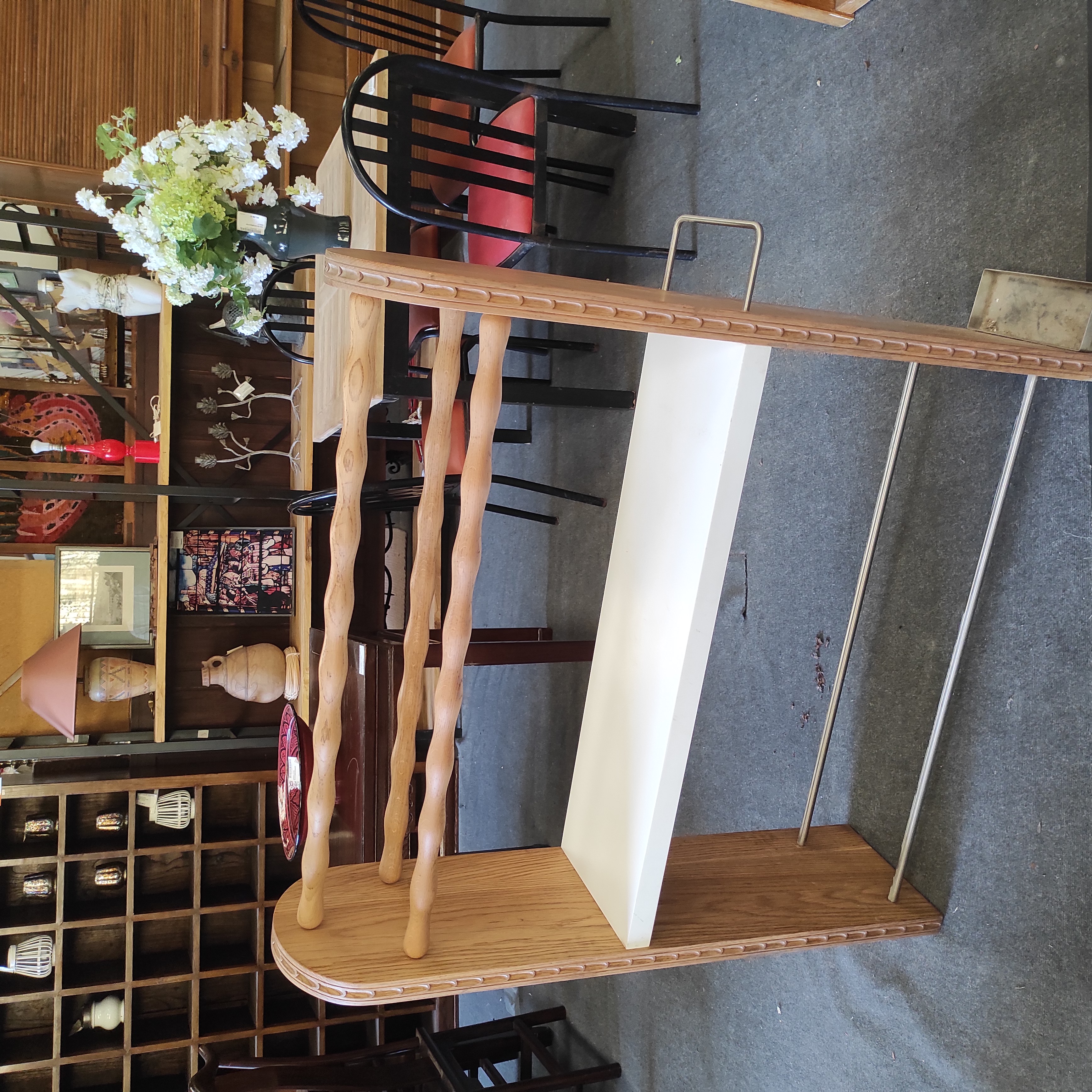 JETTE-HABIT EN CHENE OUVRAGE ET METAL 112/113/28 CM 