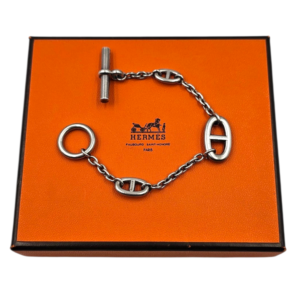 HERMES BRACELET FARANDOLE EN ARGENT (AG925) T. LG 18.5 CM 26.52 GR