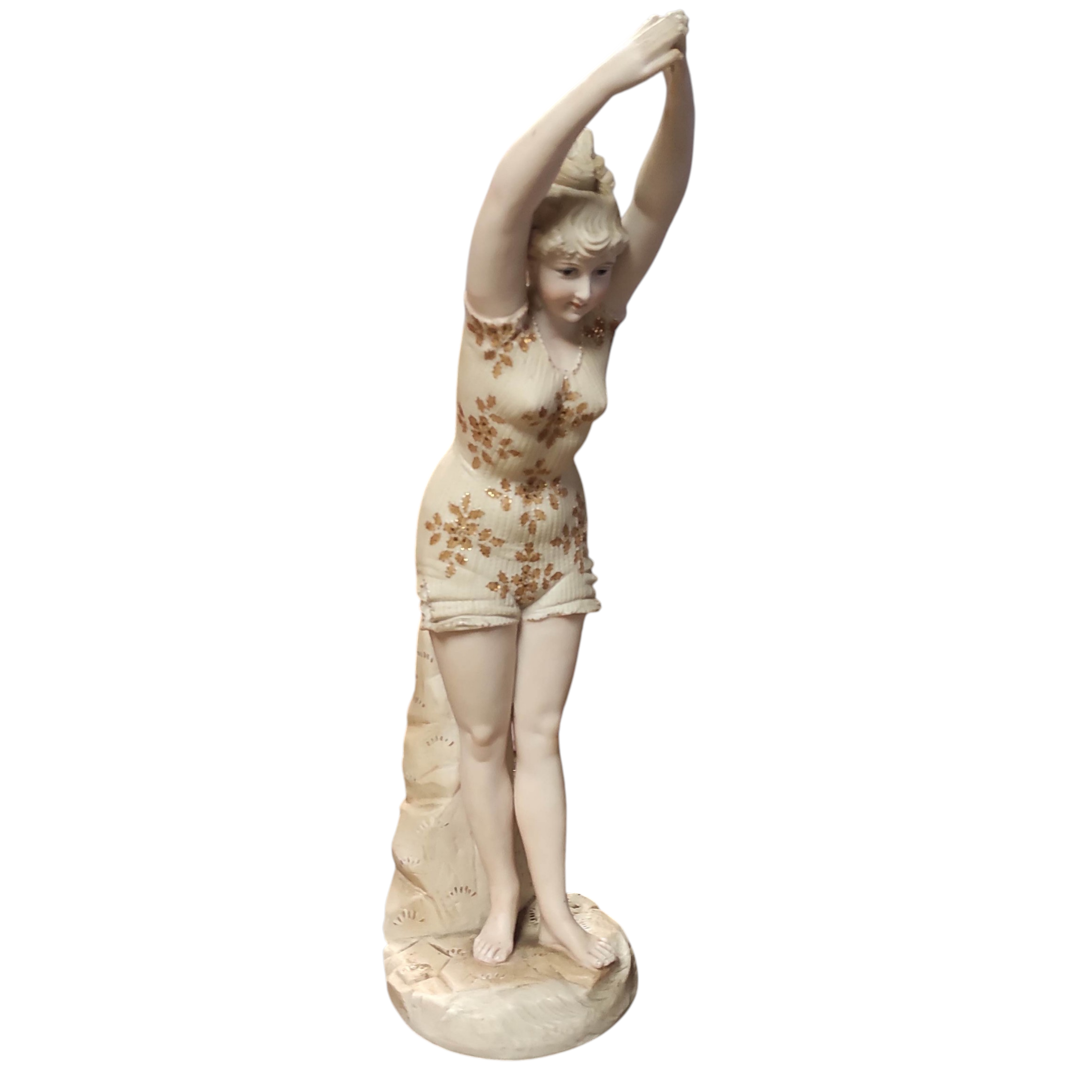 BISCUIT STATUETTE LA BAIGNEUSE 36 CM