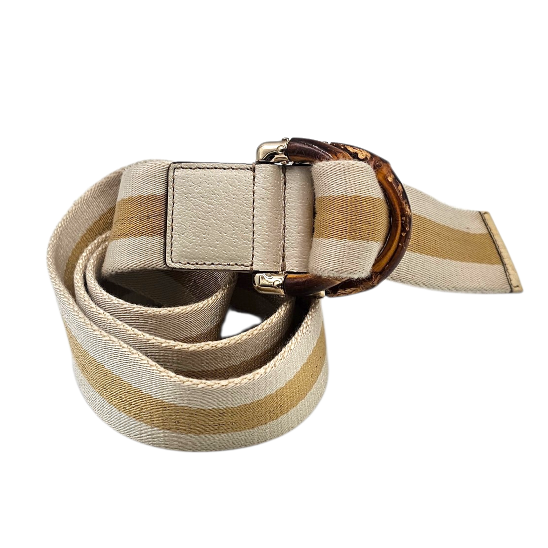 GUCCI BAMBOO CEINTURE EN TOILE BICOLORE (480199) T.95/38 REF. 138452