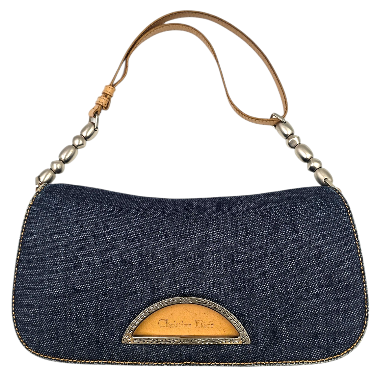 CHRISTIAN DIOR SAC A MAIN A MALICE EN DENIM JEAN (MA-1909) + DUST BAG
