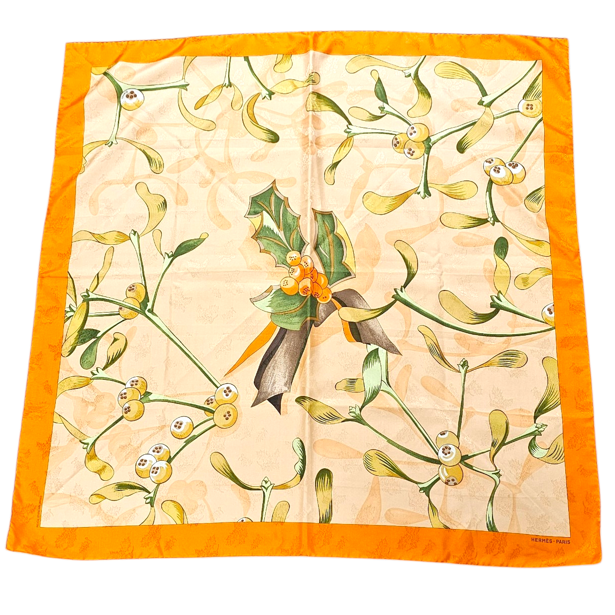 HERMES CARRE NEIGE D ANTAN II (DETAIL) C. LATHAM 1ERE ED. 2001 (ORANGE) + BOITE 