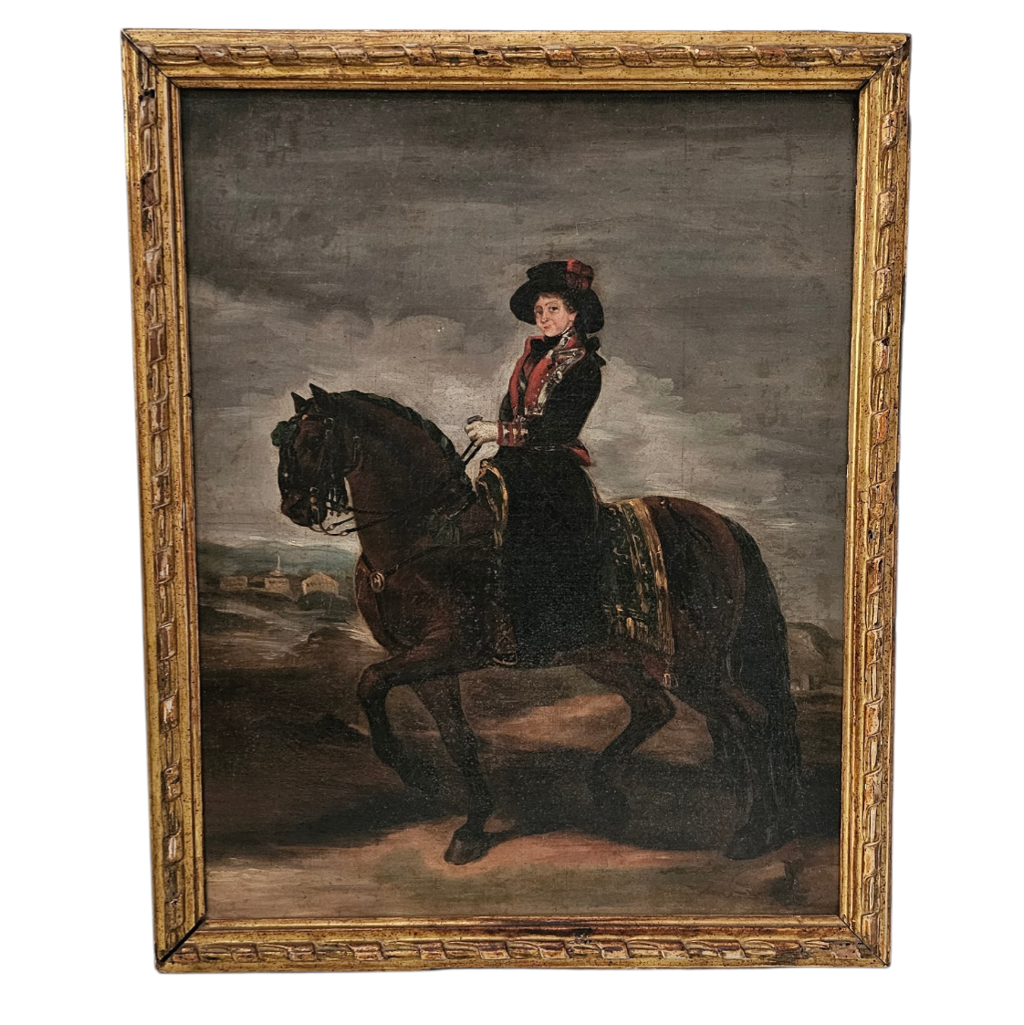 HST LA REVOLUTIONNAIRE A CHEVAL 55 x 44 CM