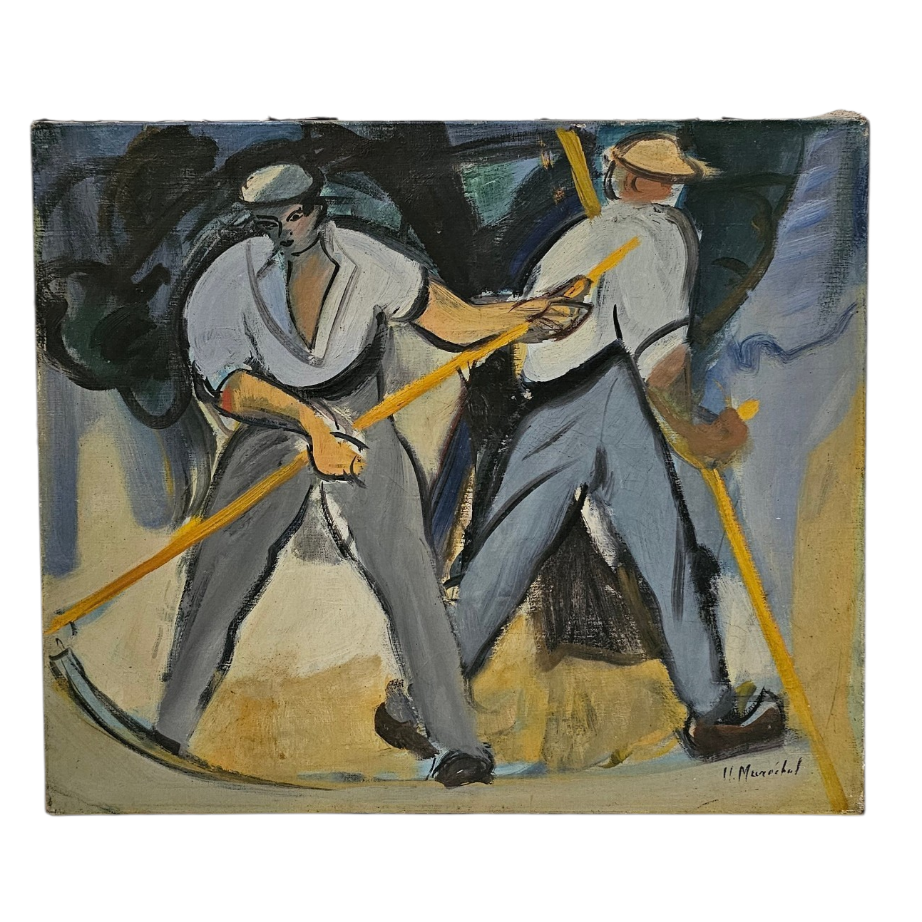 MARECHAL HST LES PAYSANS AU FAUCHAGE 55 x 46 CM