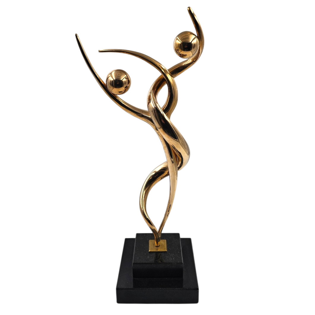 ALAIN CANTAREL PASSIONATA SCULPTURE EN BRONZE DORE 1/8 H 45 CM 