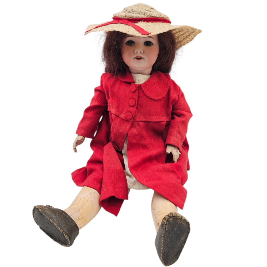 SFBJ POUPEE ANCIENNE TETE PORCELAINE EN L ETAT H 50 CM