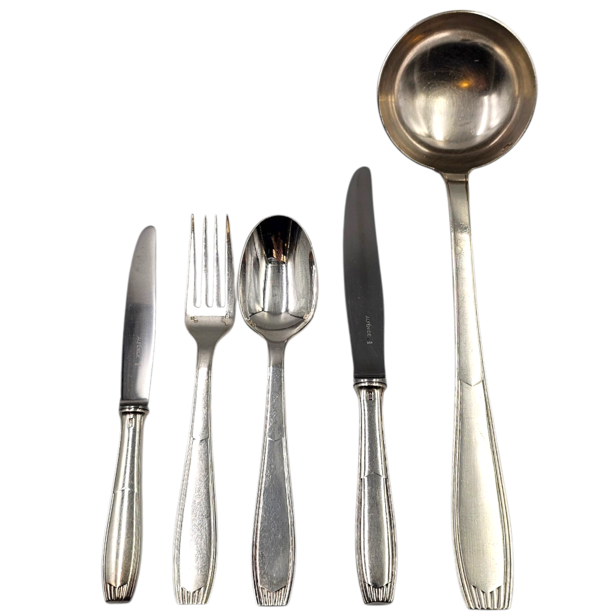 ALFENIDE CHRISTOFLE CIRTA MENAGERE 12 PERSONNES 49 PIECES EN METAL ARGENTE