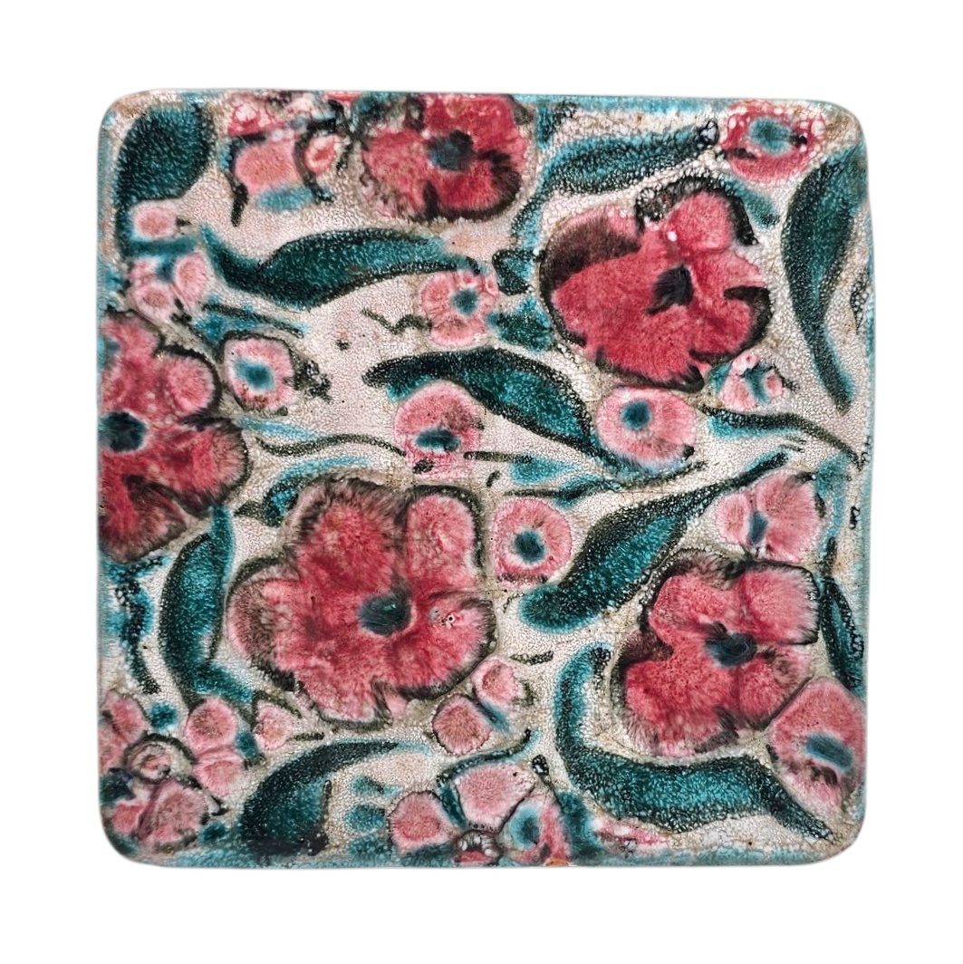 CAZAUX CARREAUX EN CERAMIQUE DECOR FLORAL 15X15CM