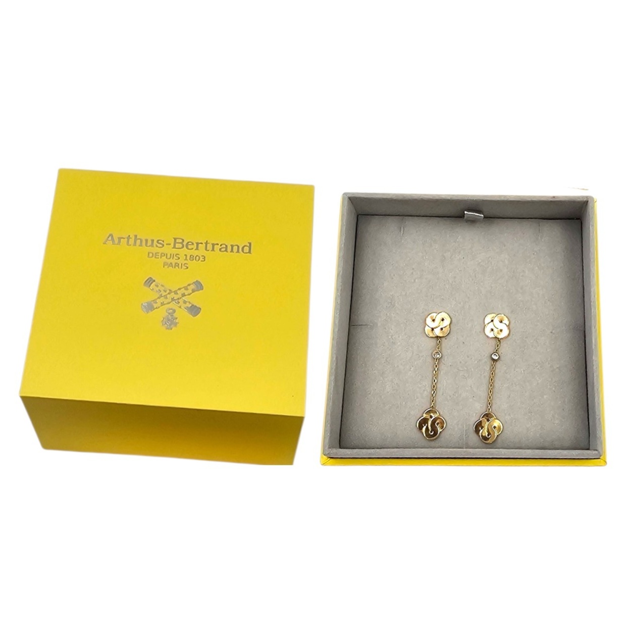 ARTHUS BERTRAND B.O. ENLACE AVEC CHAINETTE EN OR (750) ET DIAMANTS 4.10GR