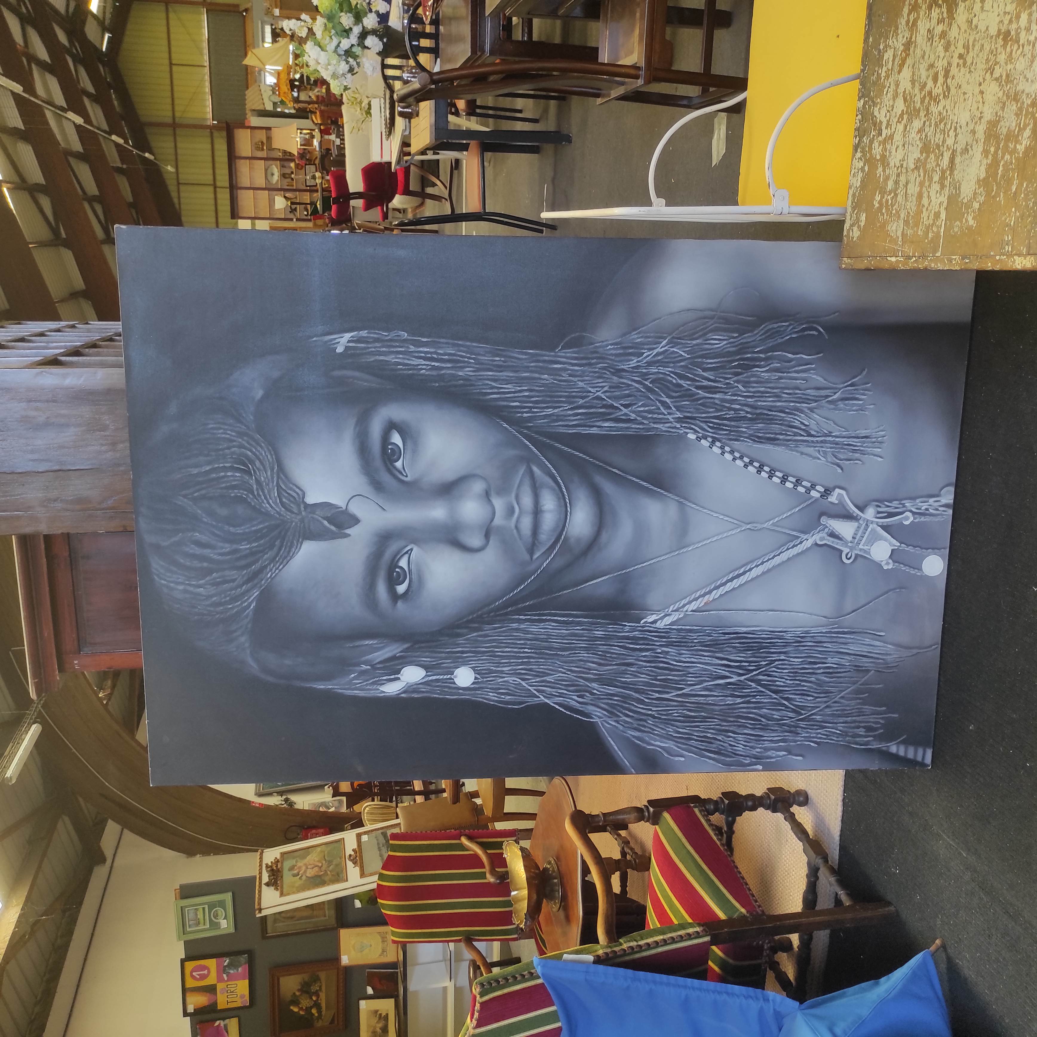 TH102 GRAND TABLEAU PORTRAIT ETHNIQUE  180/120 CM