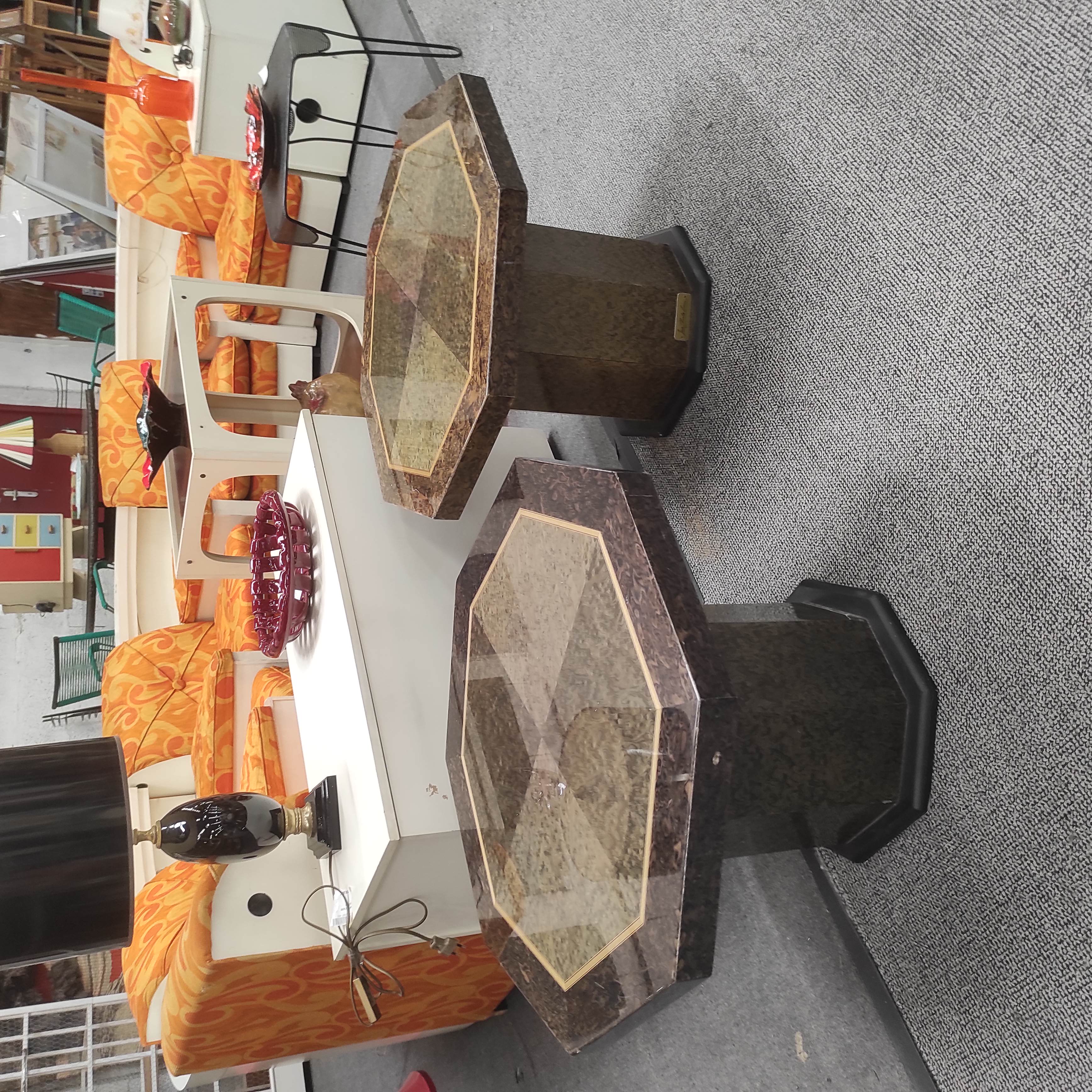 JEAN-CHARLES LIVIANI PAIRE DE TABLES BASSES 66/42/66 CM