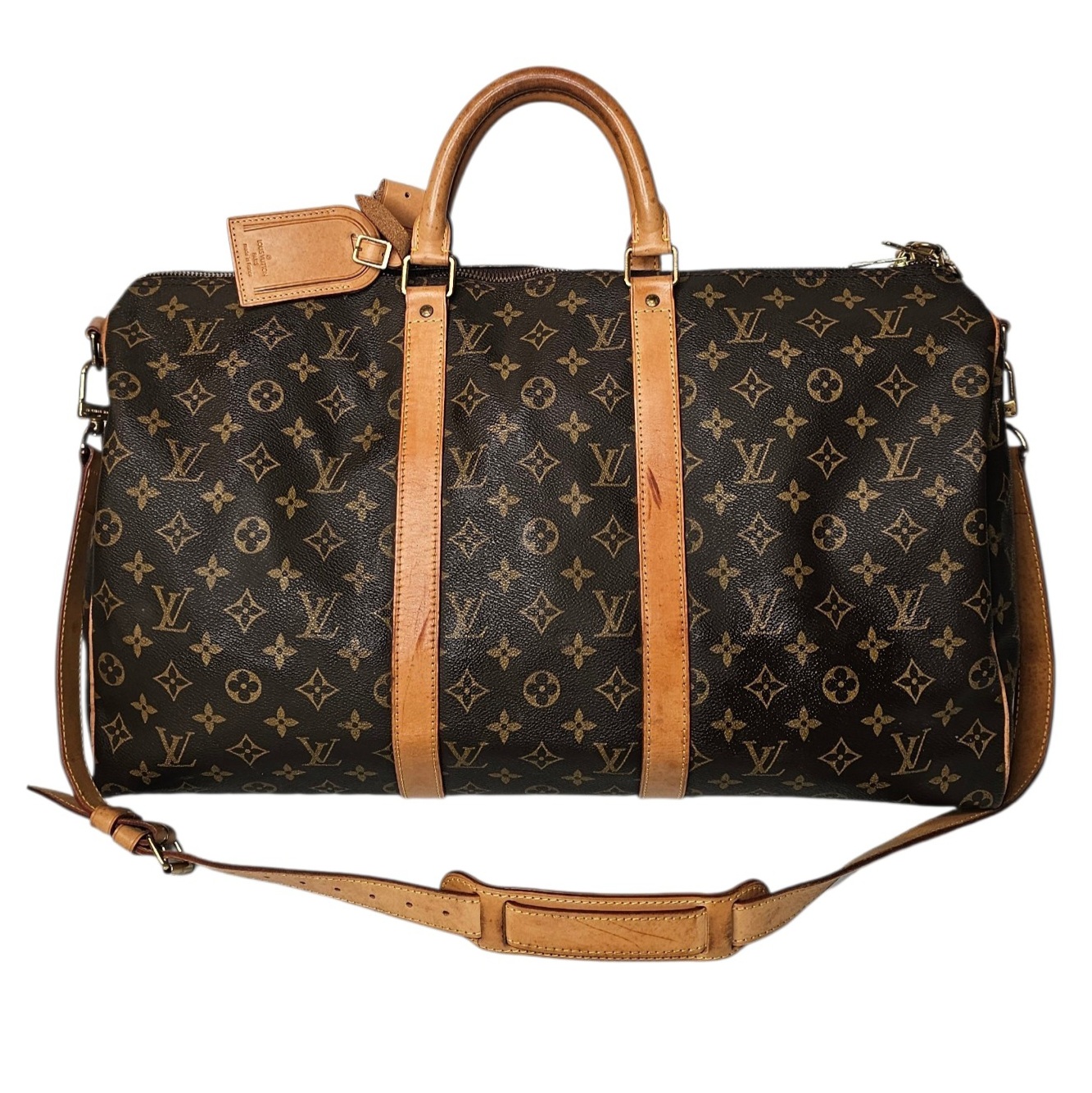 LOUIS VUITTON SAC KEEPALL BANDOULIERE 50 TOILE MONOGRAM (TH0917) CLES CADENAS