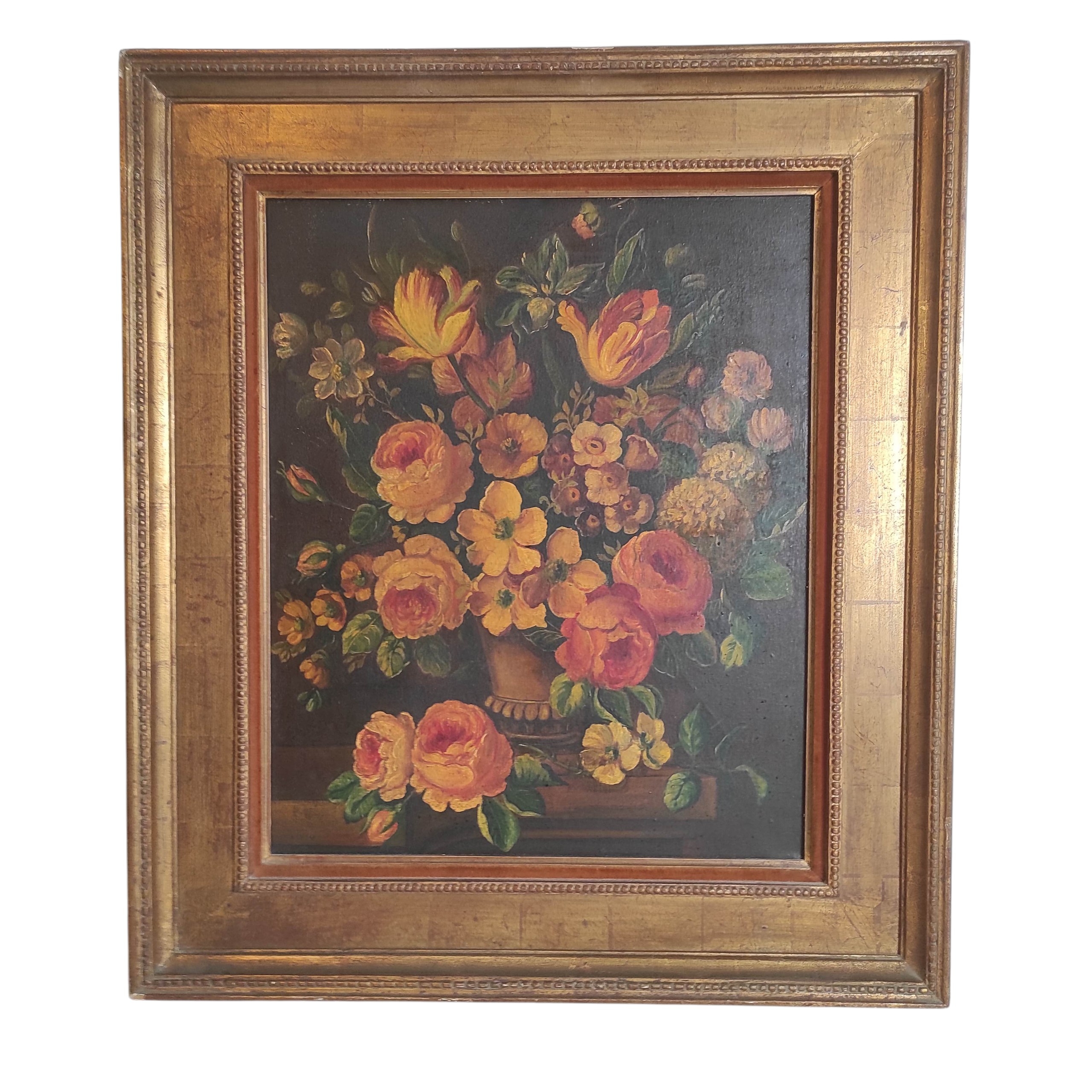 HST LE BOUQUET DE FLEURS JAUNES 61 x 50 CM HC