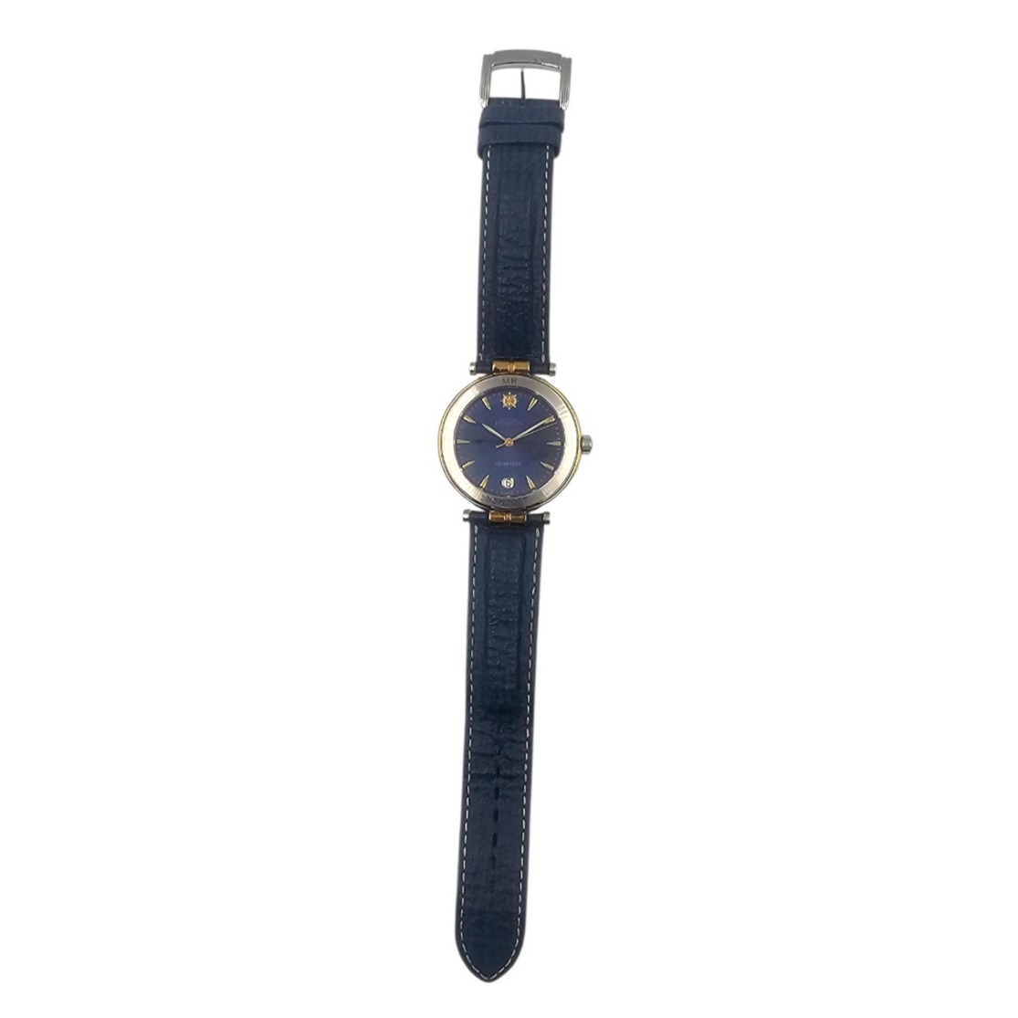MICHEL HERBELIN MONTRE NEWPORT (12266)  EN ACIER (PILE A CHANGER) BRACELET BLEU
