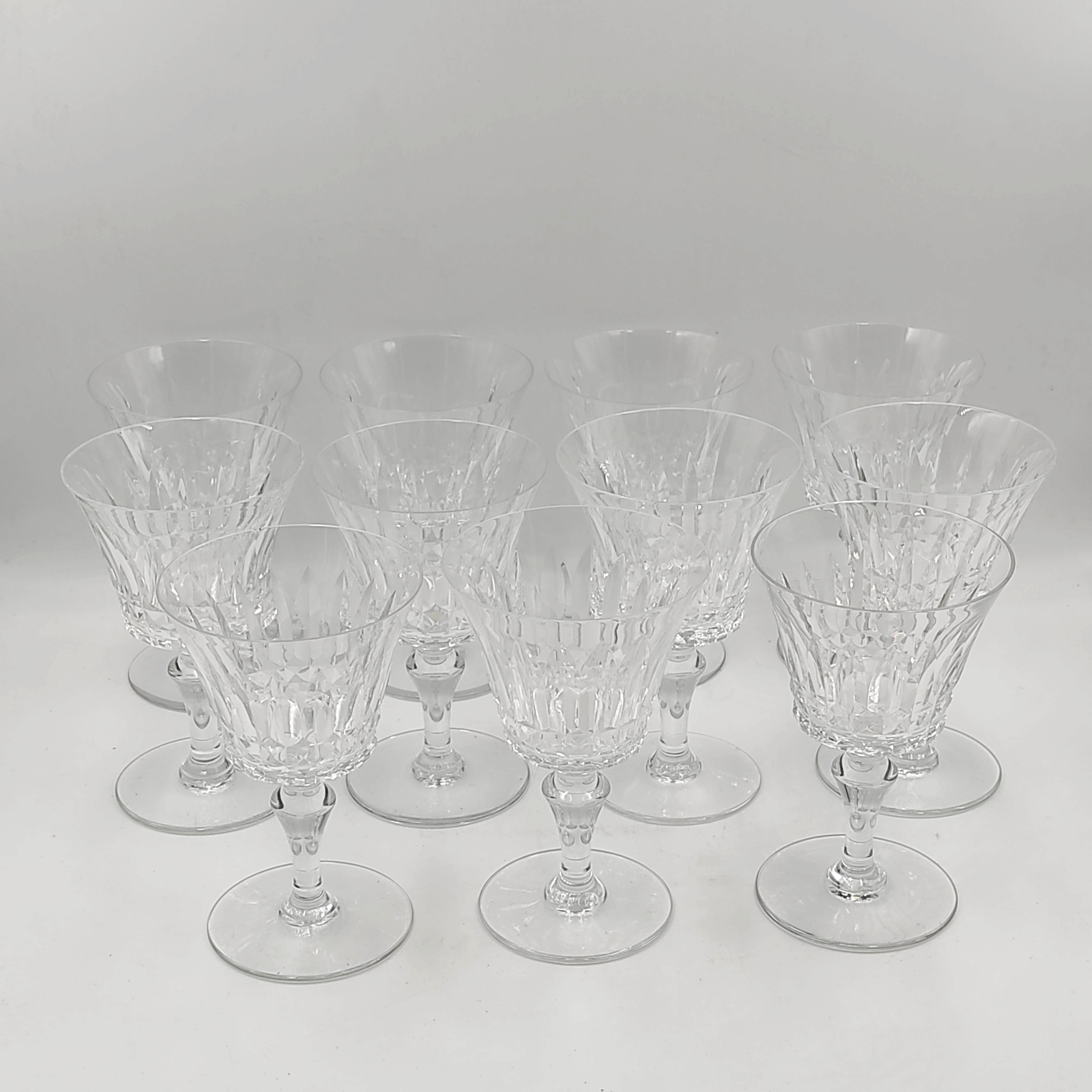 BACCARAT PICADILLY 11 VERRES A EAU EN CRISTAL (DONT 3 EN L ETAT)