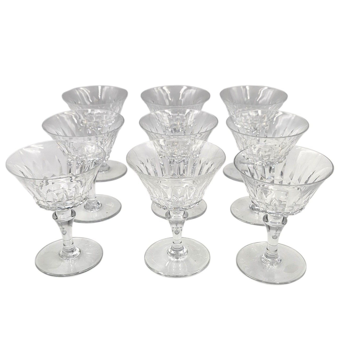 BACCARAT PICADILLY 9 COUPES A CHAMPAGNE EN CRISTAL (DONT 2 EN L ETAT)
