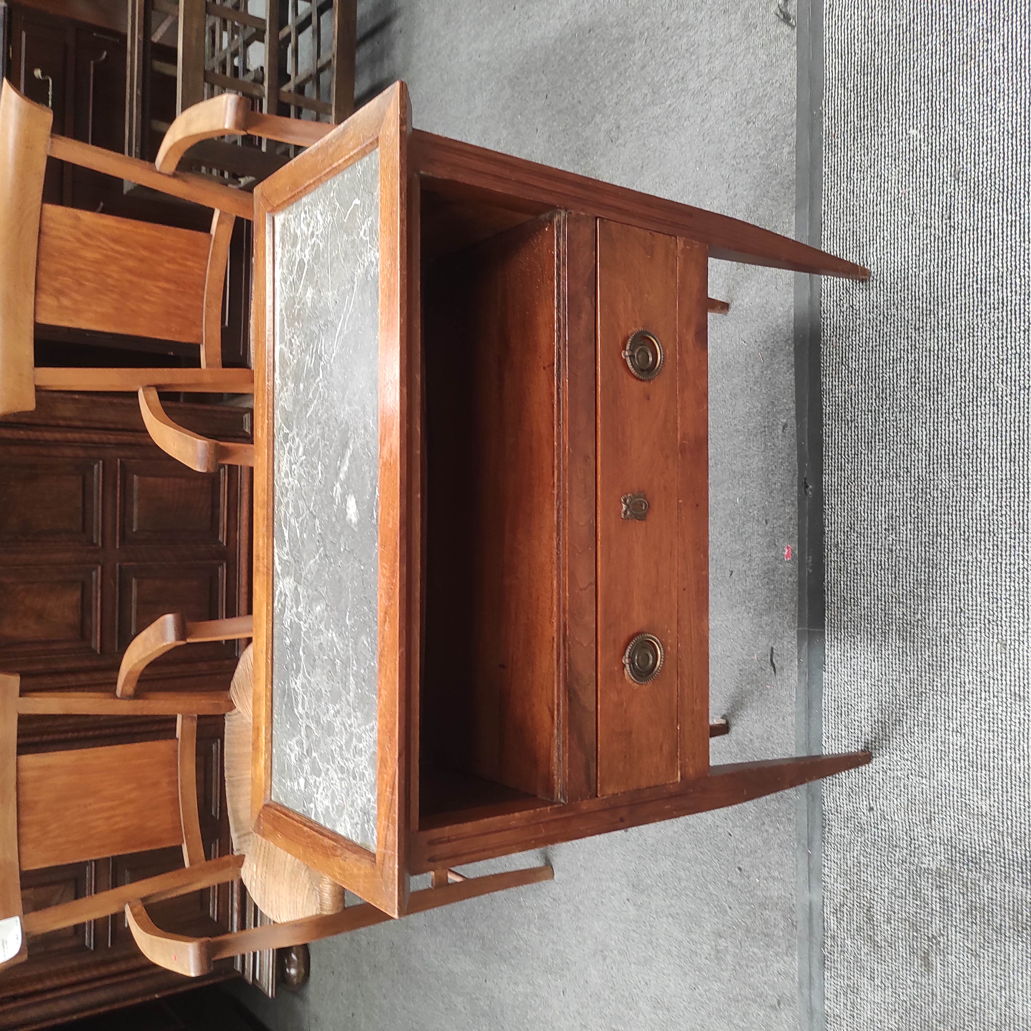 MEUBLE BAR DESSUS MARBRE 74 X 74 34 CM