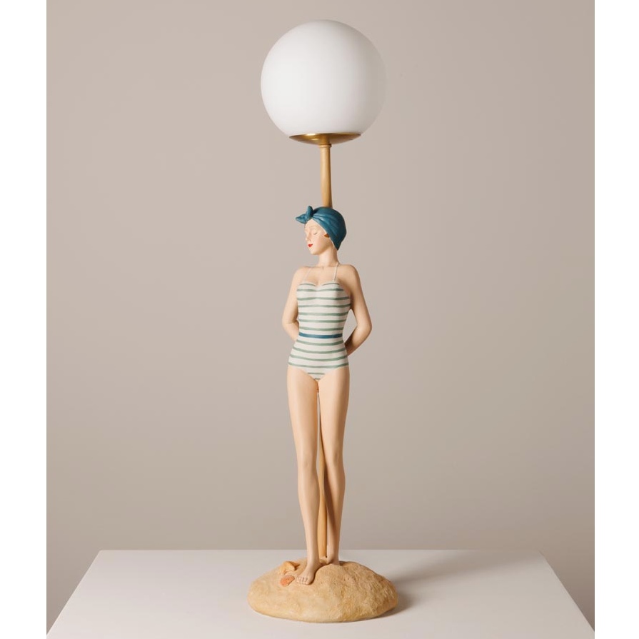 LAMPE BAIGNEUSE BLEUE ET GLOBE 