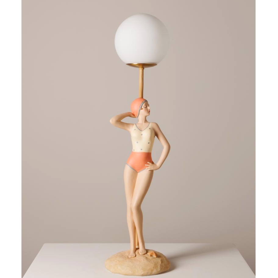 LAMPE BAIGNEUSE CORAIL AVEC GLOBE