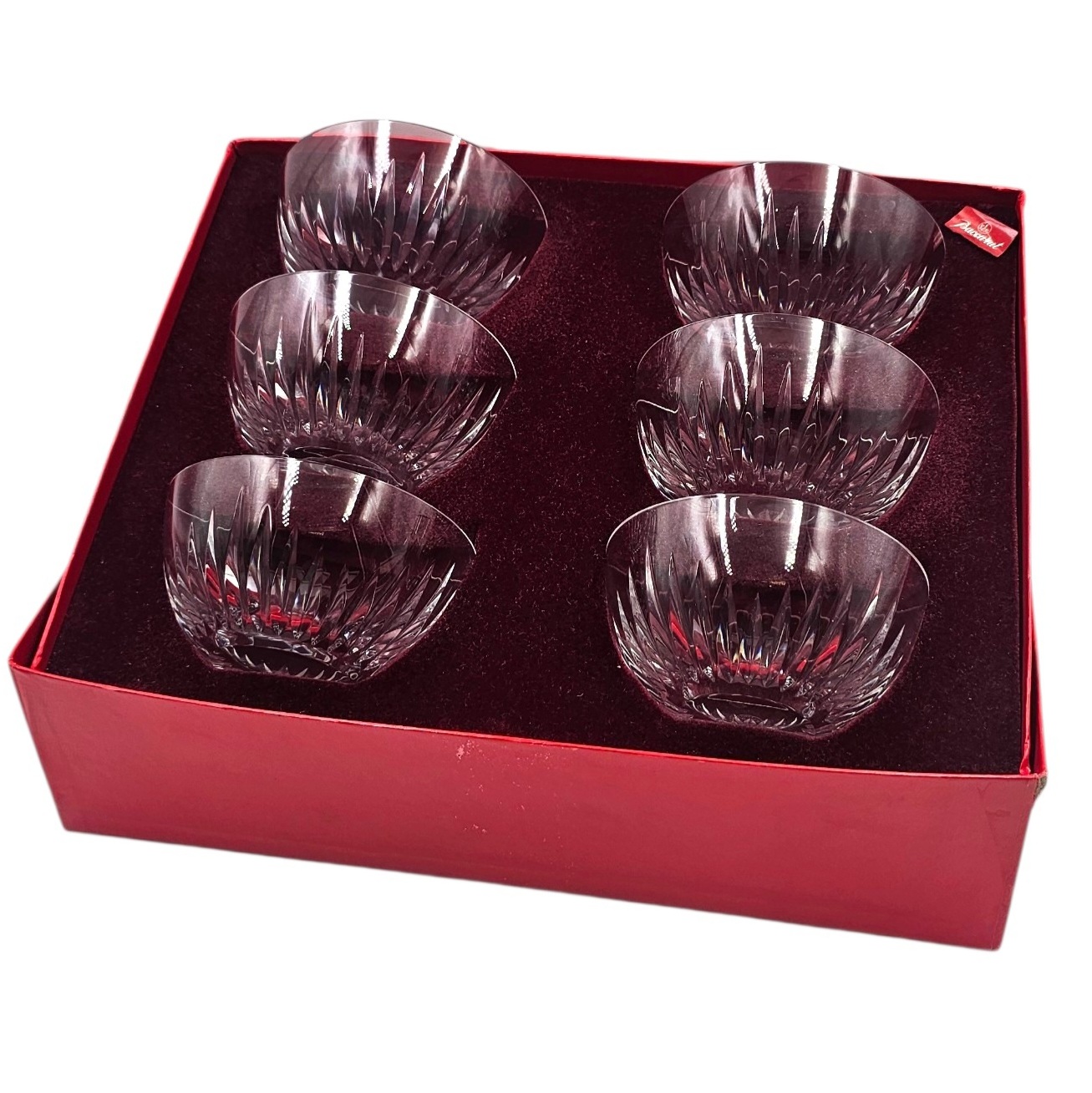 BACCARAT SERVICE A FRUITS 6 COUPELLES EN CRISTAL