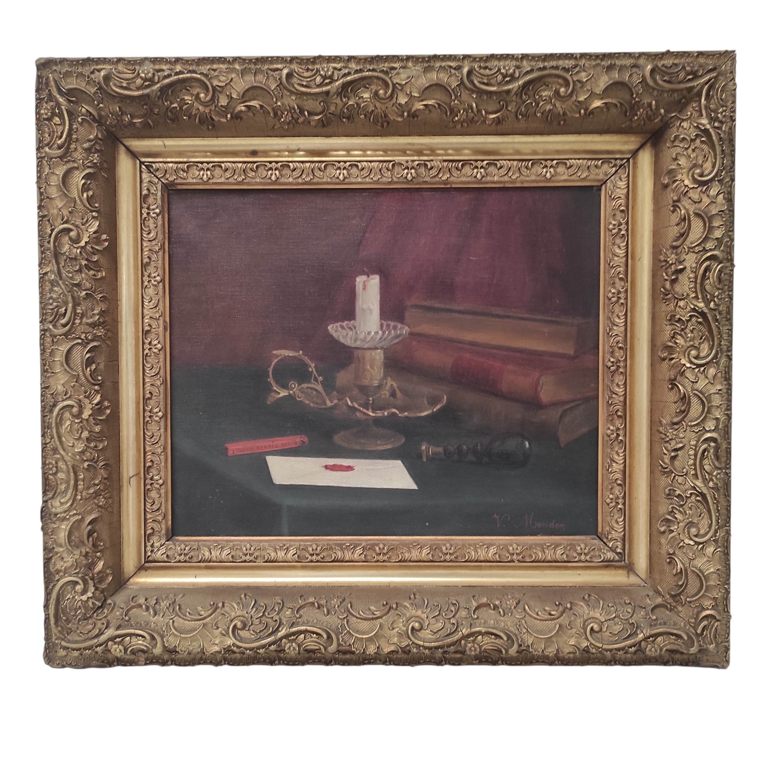 V MONDON HST LE BOUGEOIR ET LE PLI CACHETE 41 x 33 CM HC