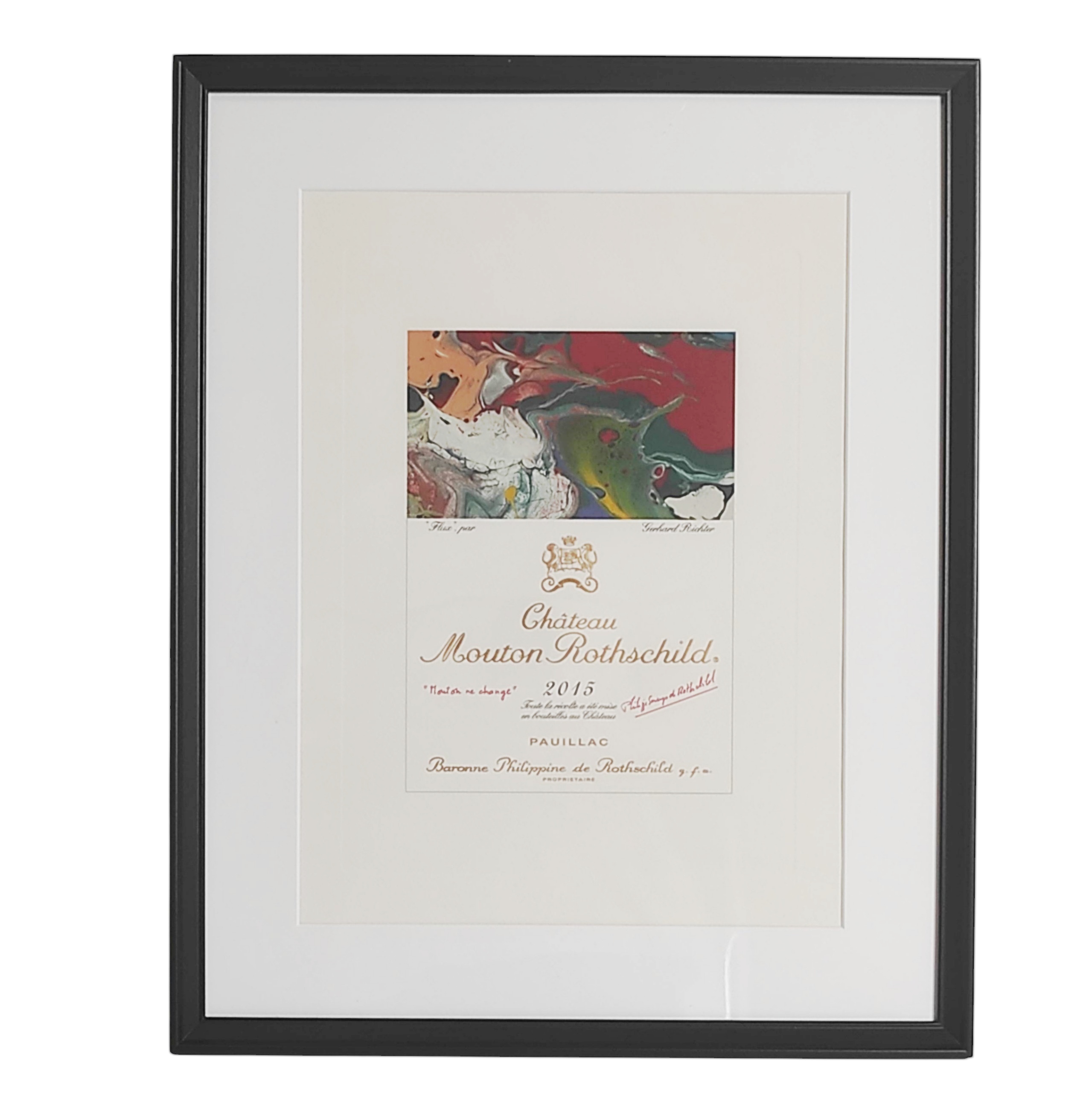 LITHOGRAPHIE DE GERHARD RICHTER POUR MOUTON ROTHSCHILD 2015 DDCC 43 X 53.5CM