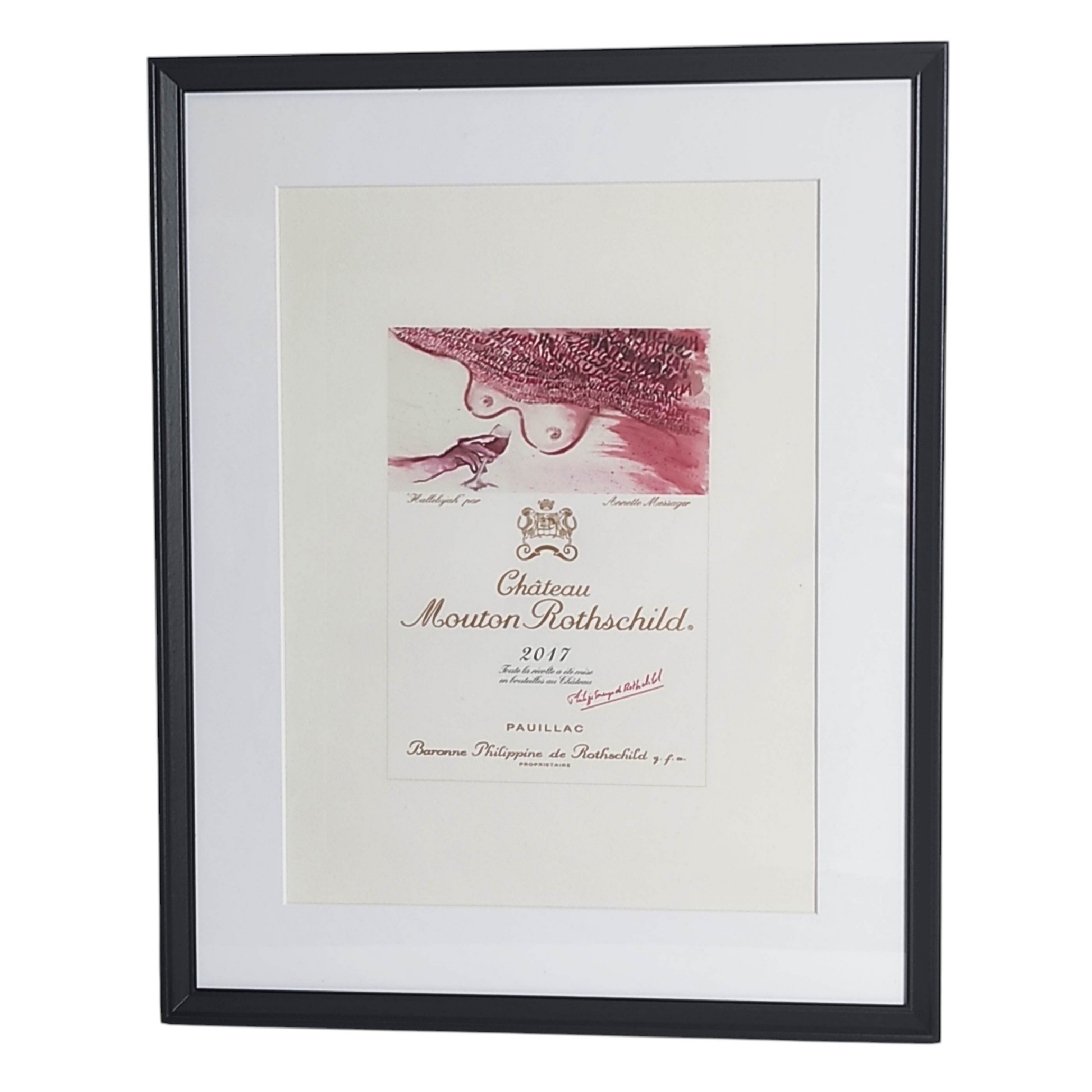 LITHOGRAPHIE DE ANNETTE MESSAGER POUR MOUTON ROTHSCHILD 2017 DDCC 43 X 53.5CM
