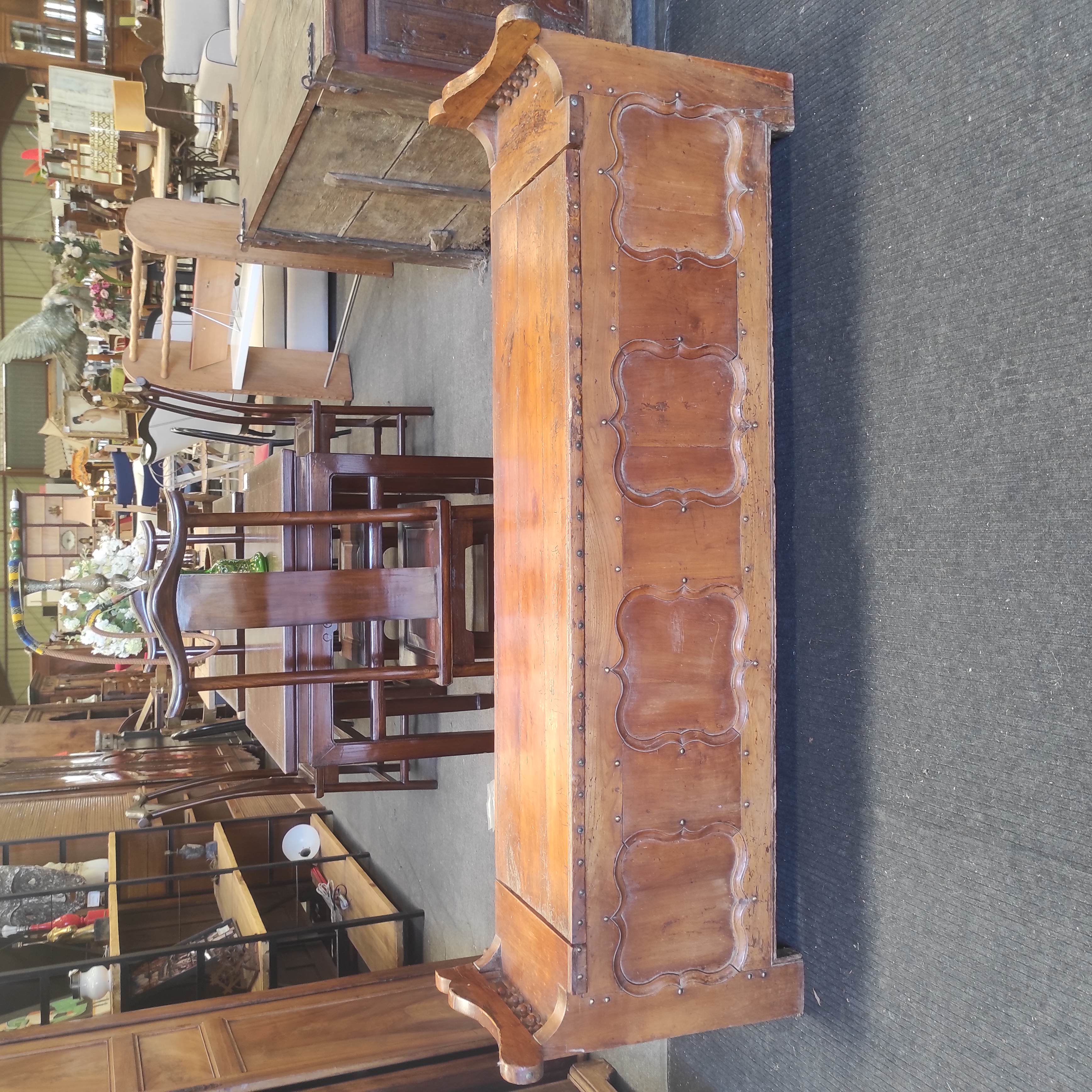COFFRE BANC EN MERISIER 180/65/50 CM