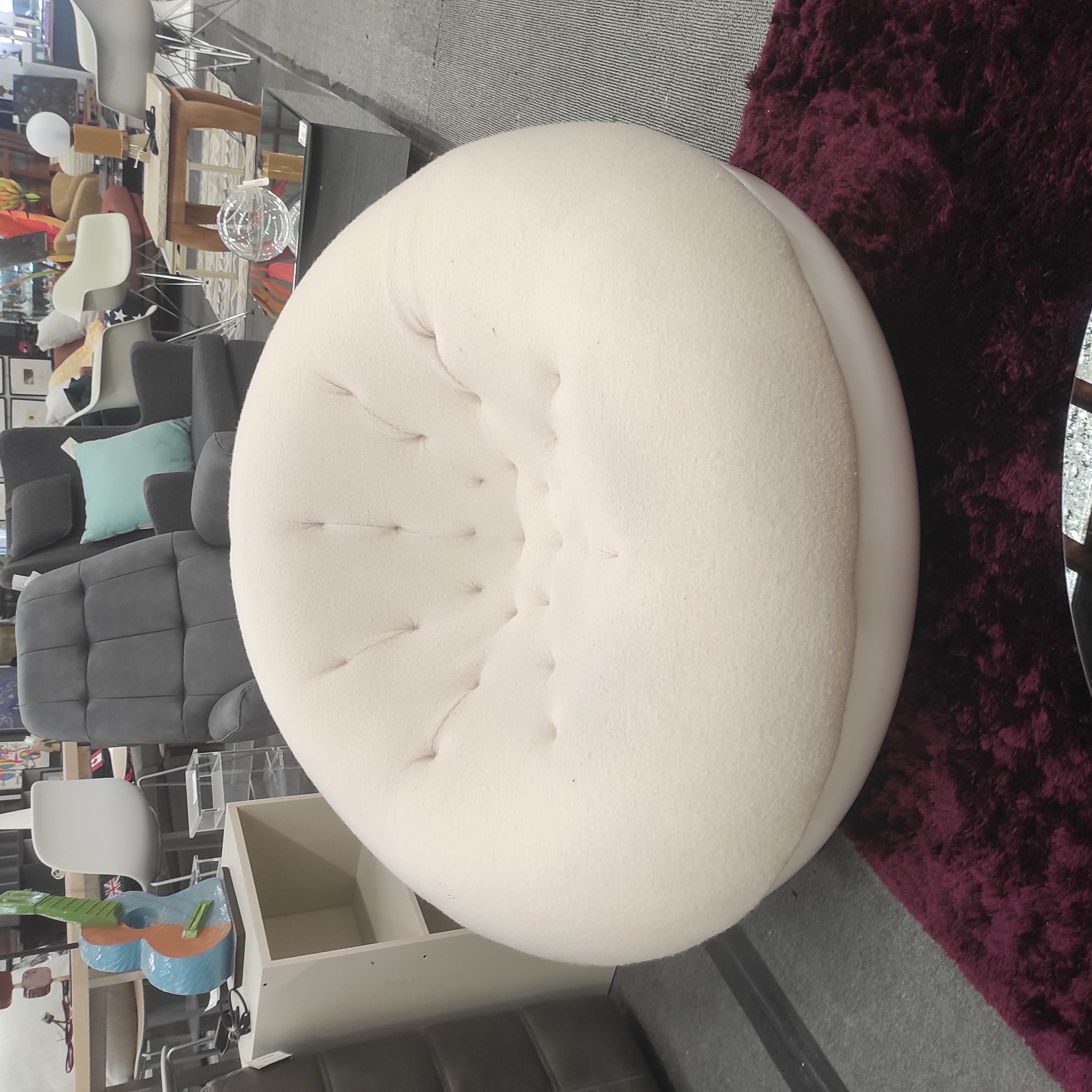 SIEGE DONUT TISSU LAINE BOUILLIE 110/120/65 CM