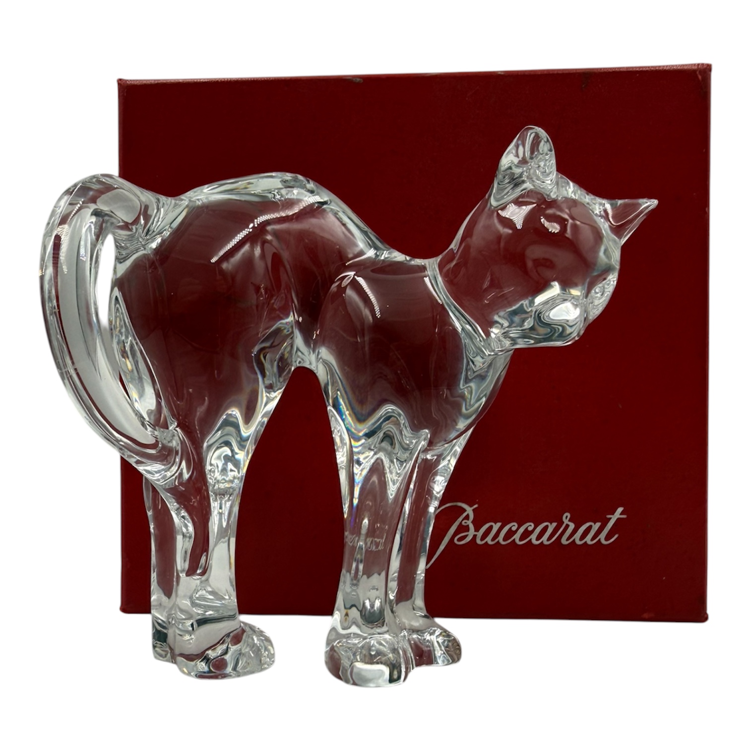BACCARAT CHAT EN CRISTAL + BOITE