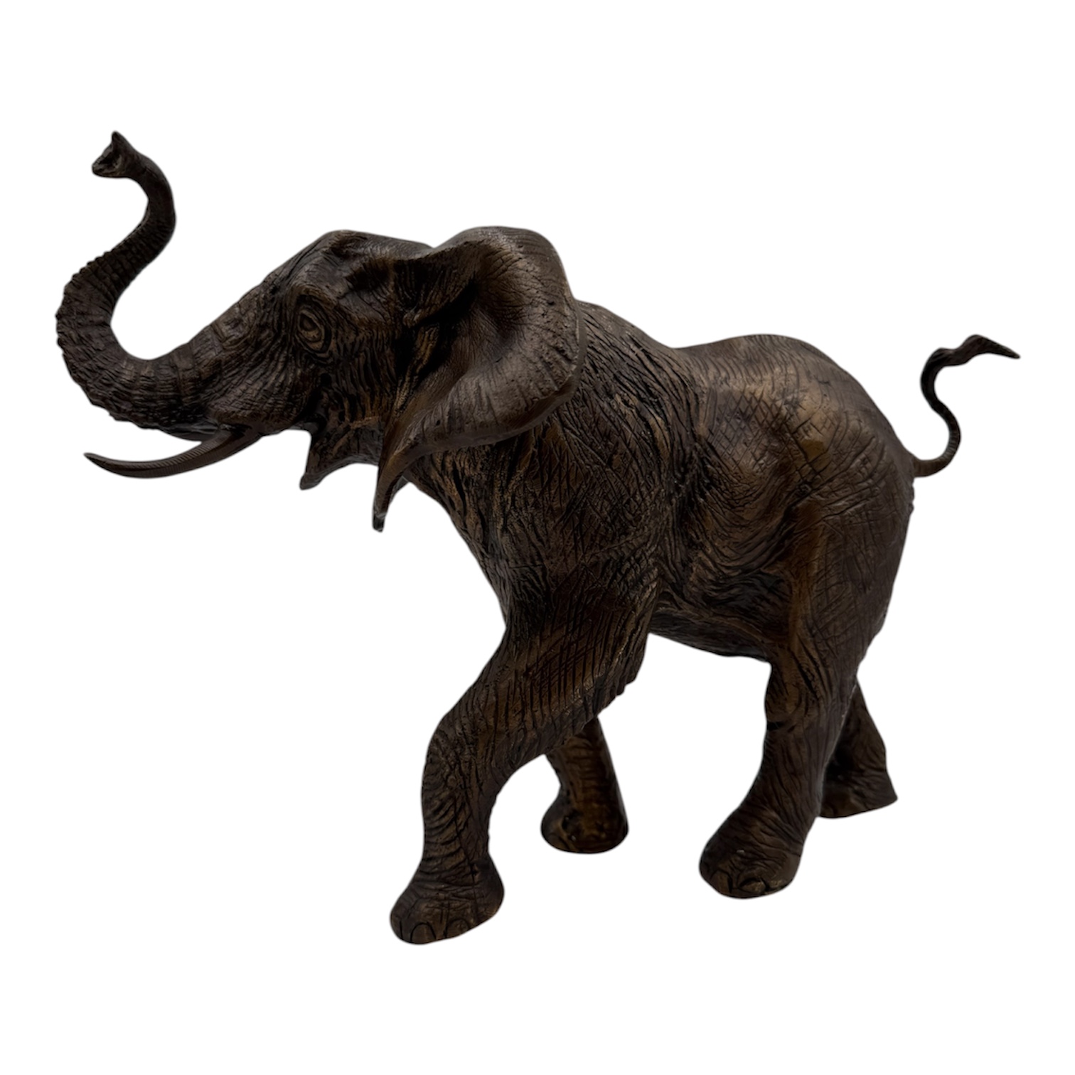 ELEPHANT EN BRONZE H 22 CM