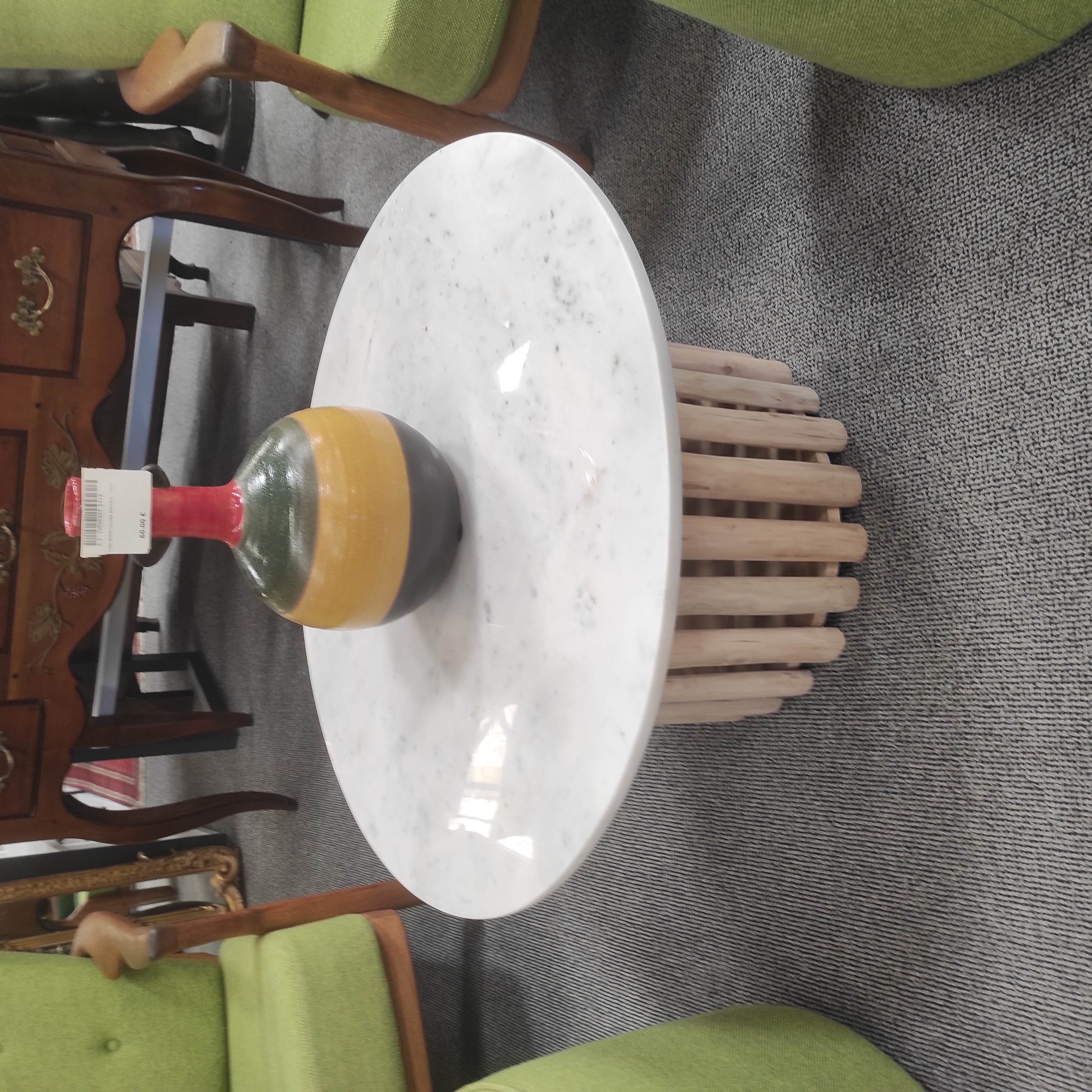 TABLE BASSE RIVAGE PLATEAU MARBRE