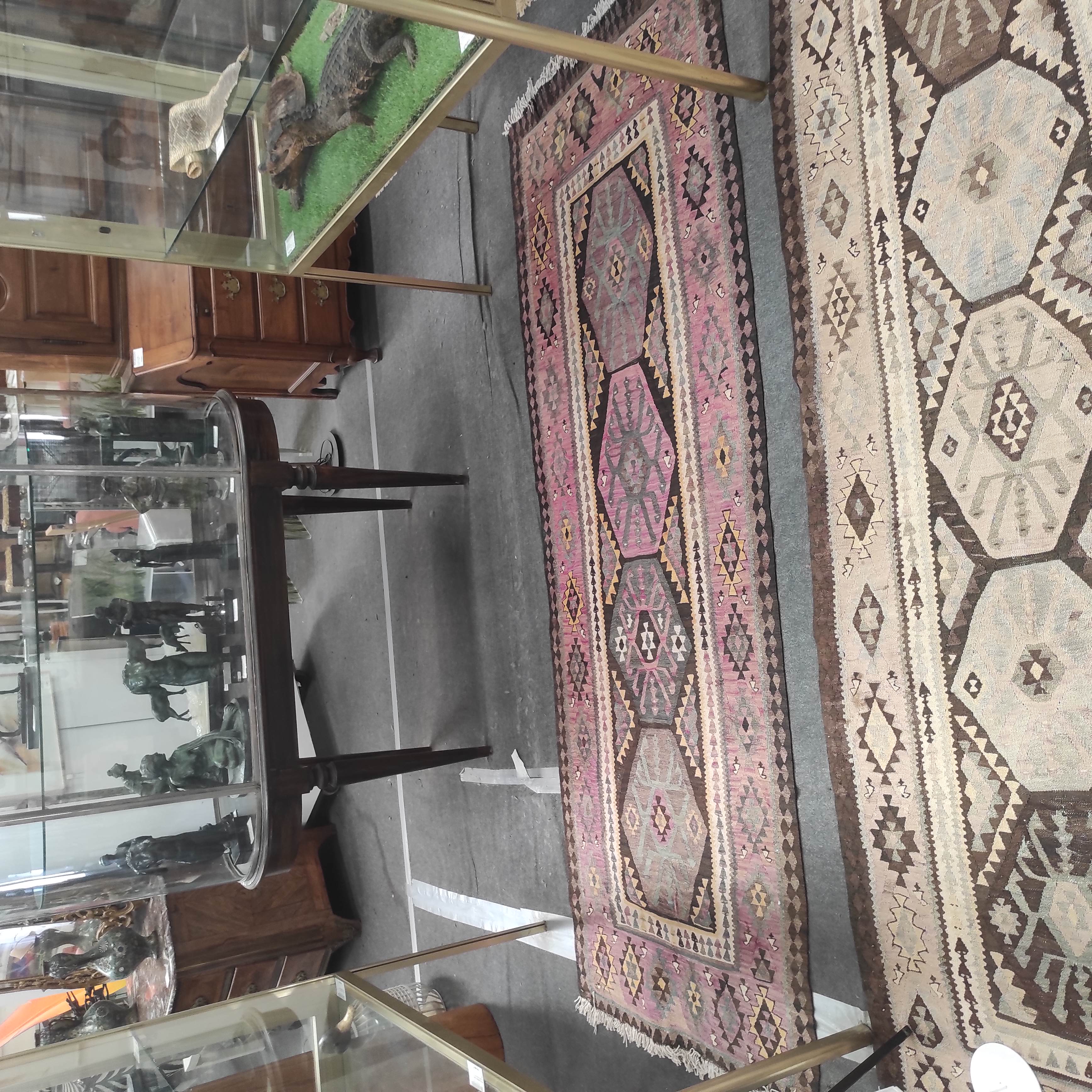 TAPIS KILIM VIEUX ROSE 104 x 275 CM