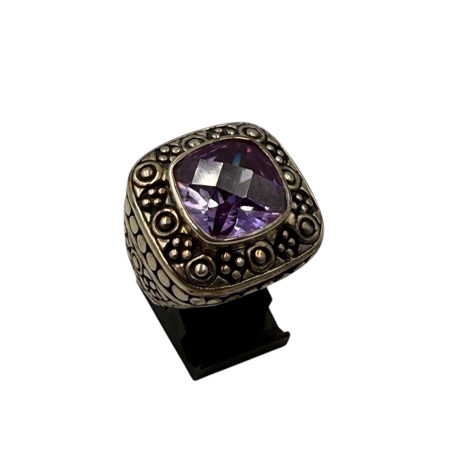 JALAN JALAN BAGUE EN ARGENT (925) ET AMETHYSTE PB 35.10 GR