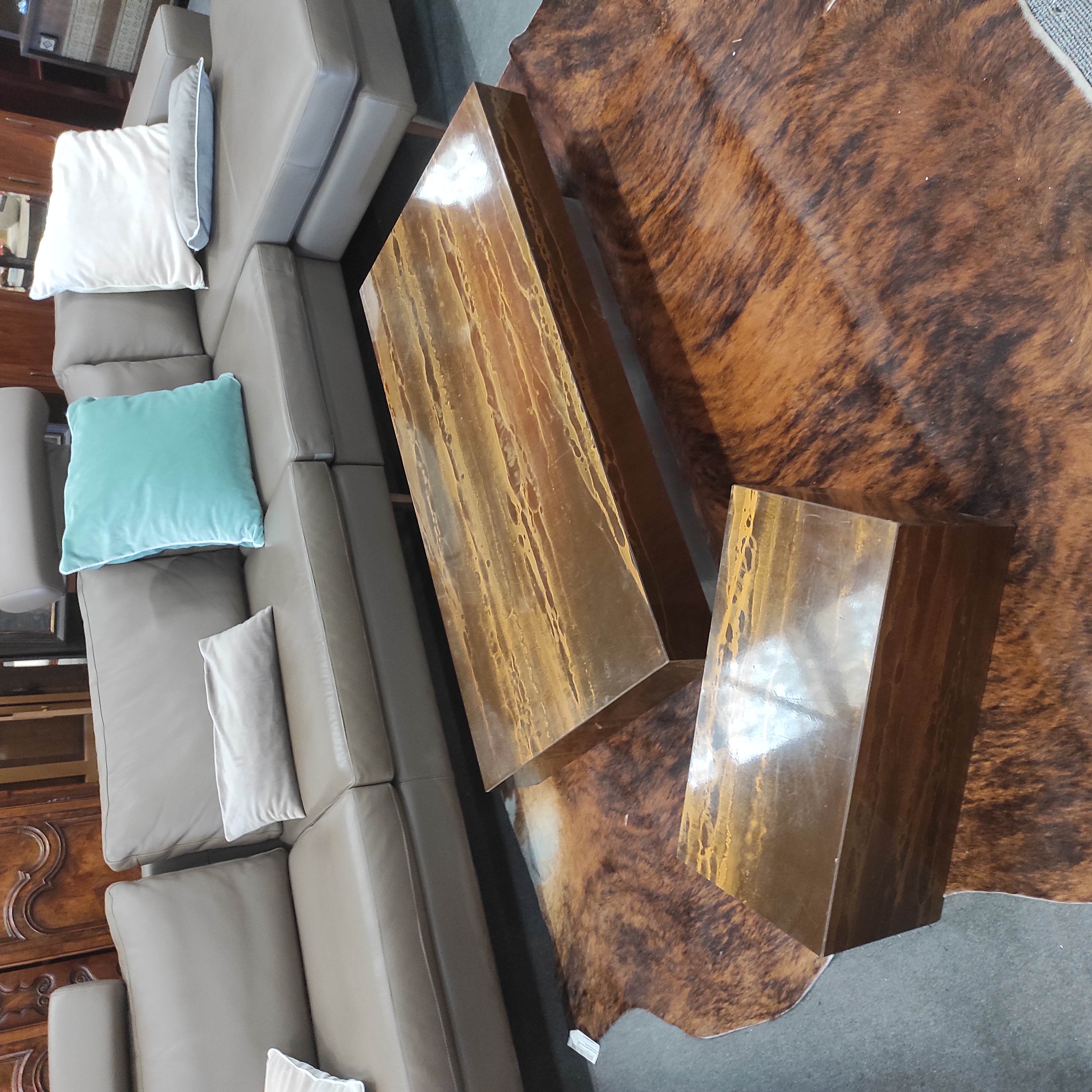 DUO DE TABLES BASSES 126/29/63 CM + 60/26/30 CM