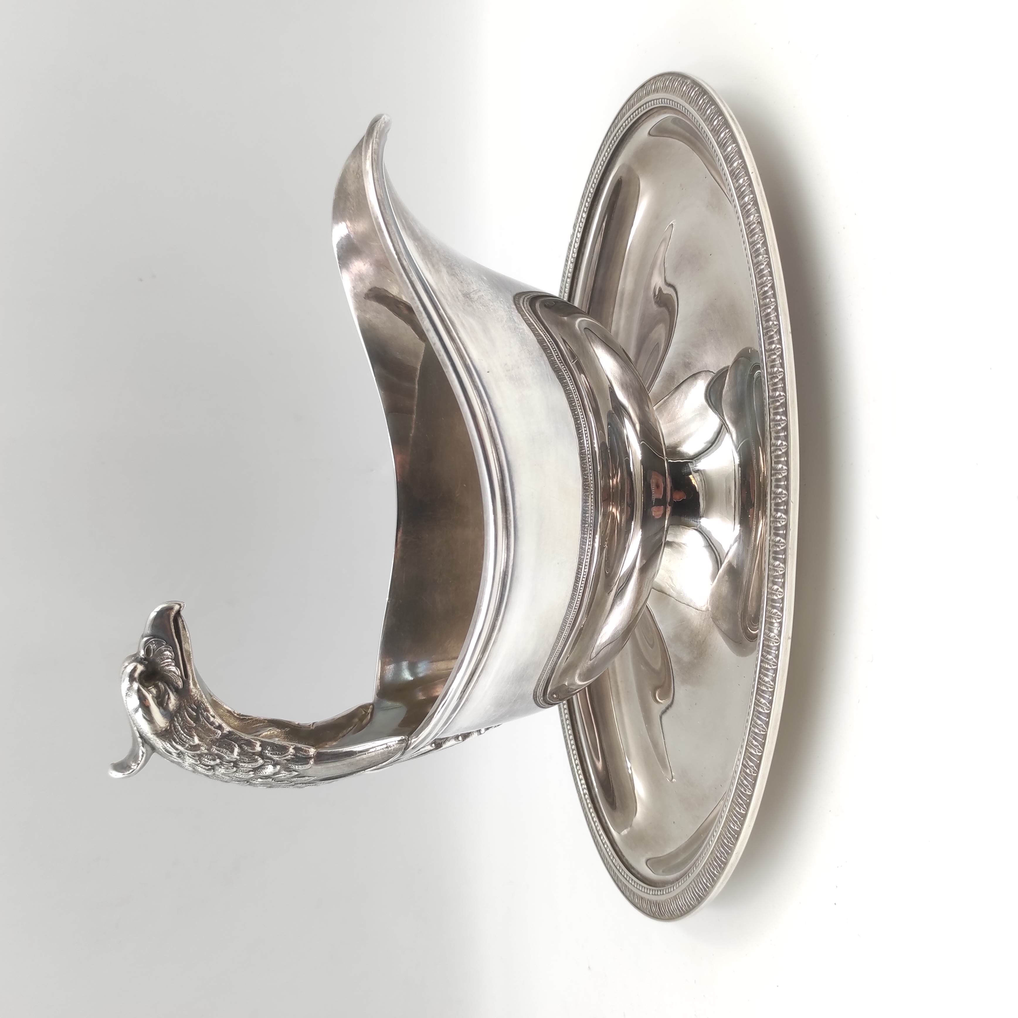 CHRISTOFLE MALMAISON SAUCIERE EN METAL ARGENTE 