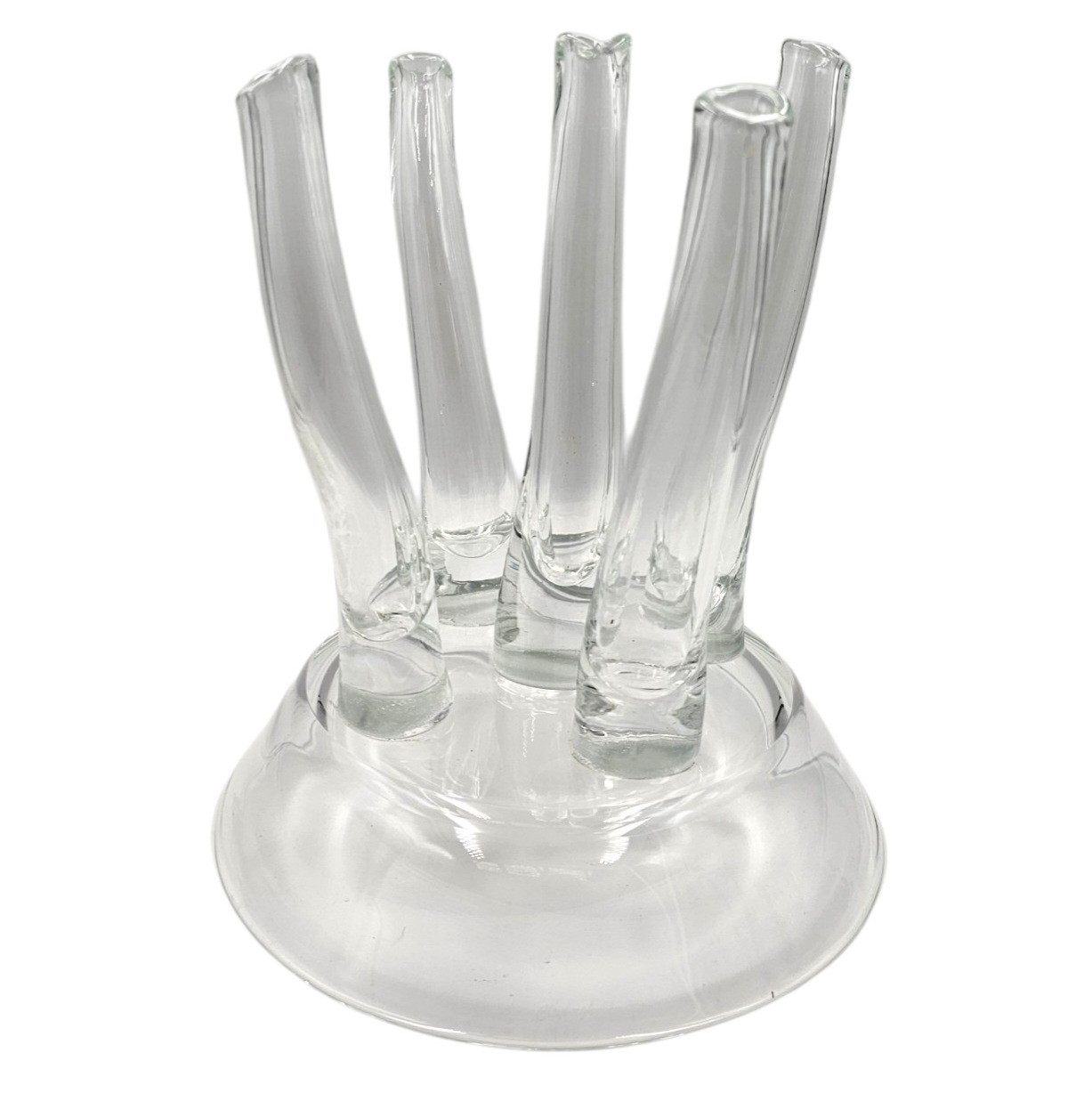 CLEYBERGH VASE 5 EN 1 COMPOSE DE 5 SOLIFLORES EN CRISTAL 
