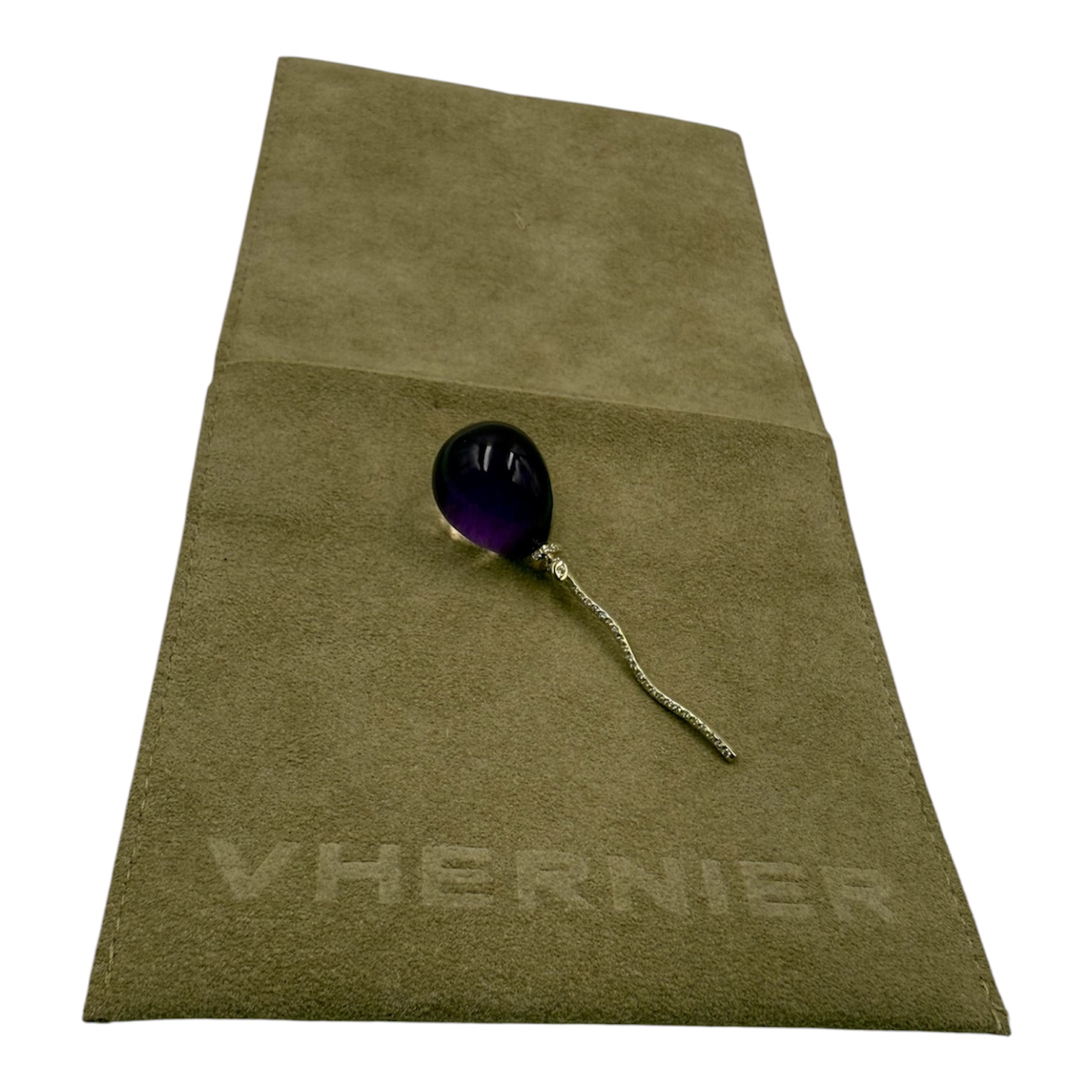 VHERNIER PALLONCINO MONOBOUCLE / BROCHE OR (750) SUGILITE (224730)  PB 10.85 GR