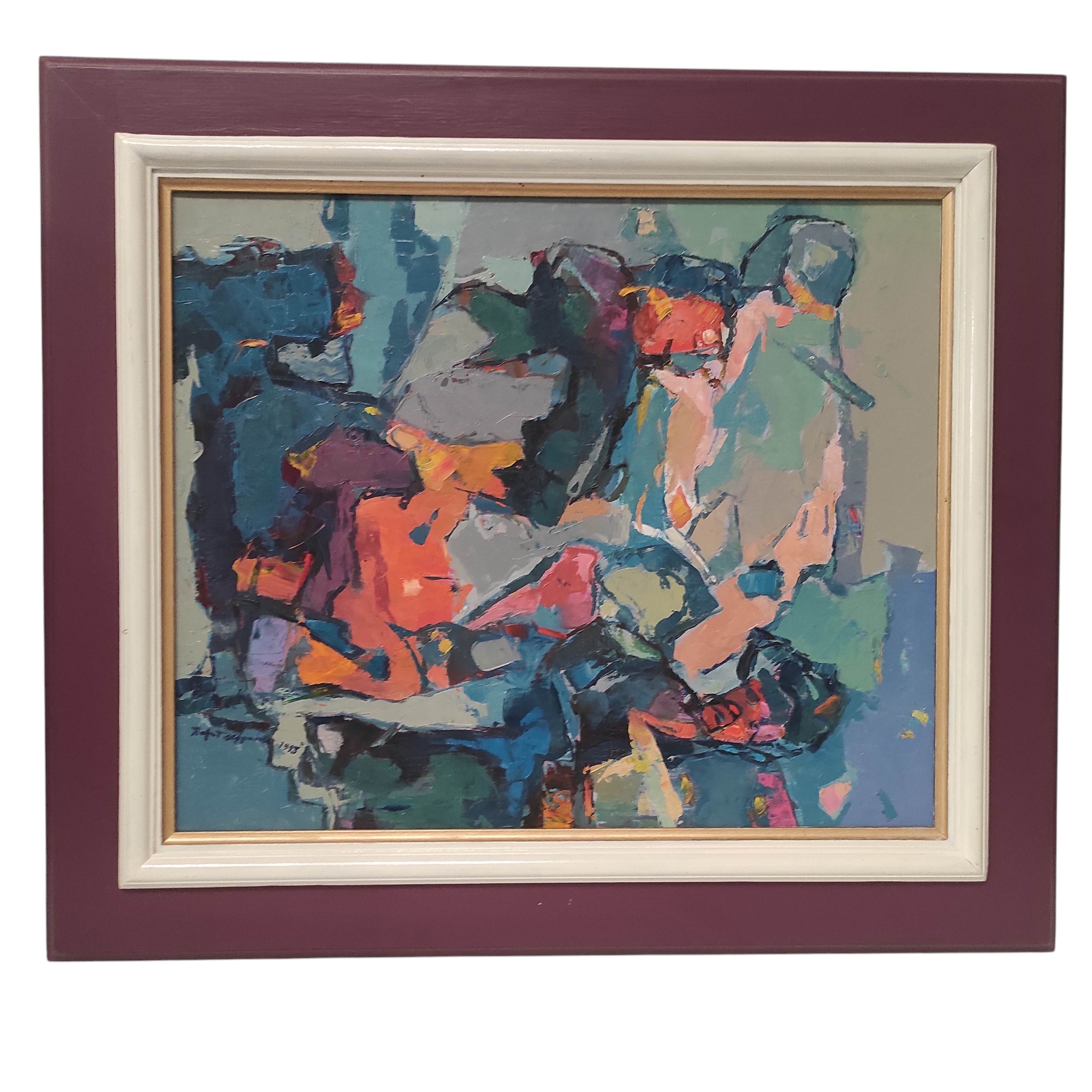 RAFAL STEPNIAK HST COMPOSITION ABSTRAITE 60 x 50 CM HC