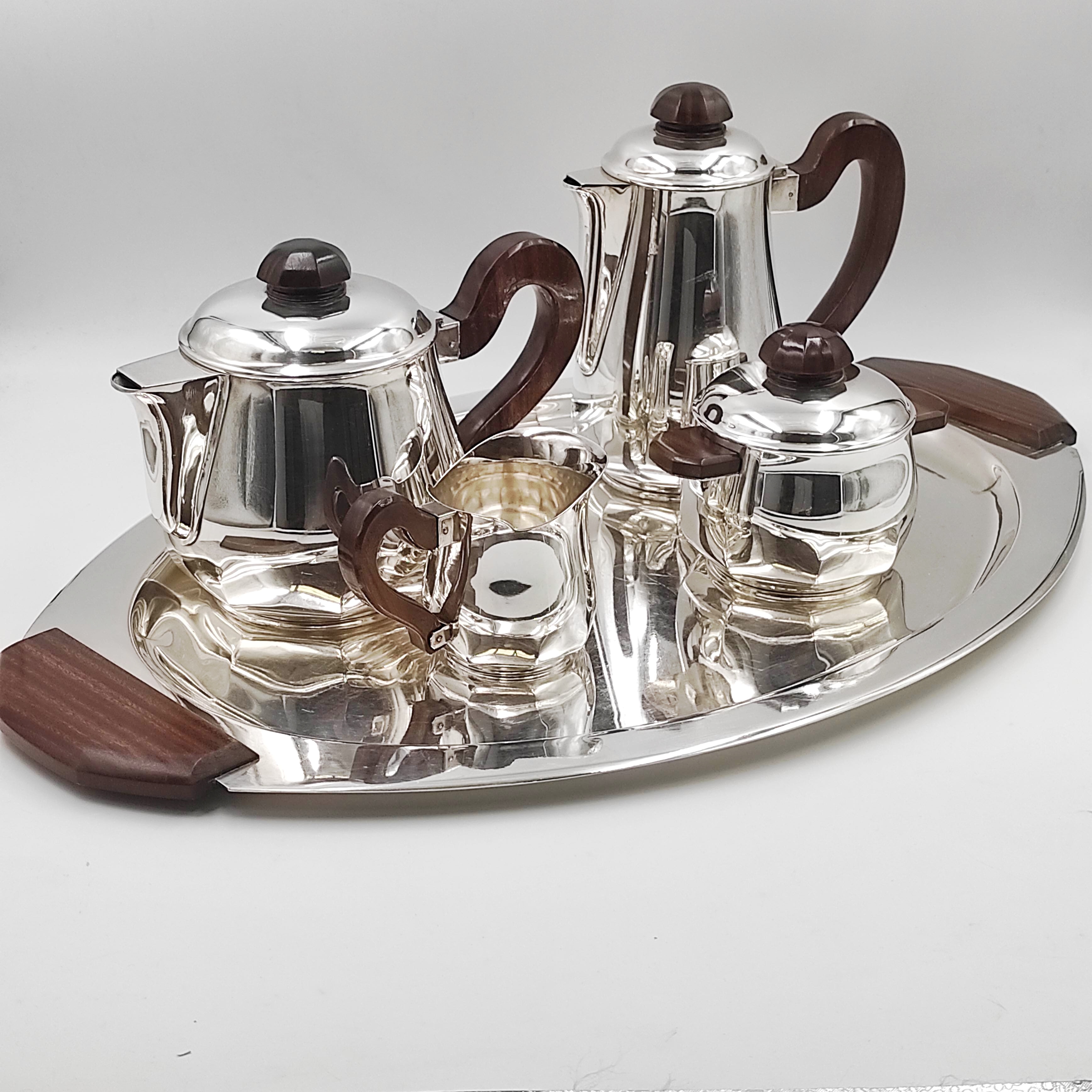 7 B31 SERVICE ART DECO 5 PIECES PLATEAU 56 X 35 CM