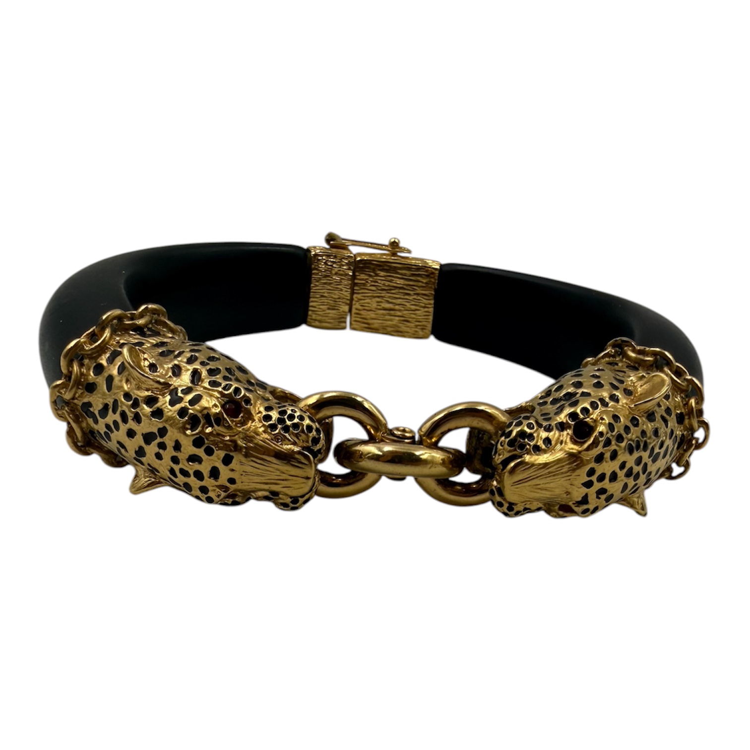 THE FRANKLIN MINT BRACELET PANTHERE DUCHESSE DE WINDSOR P.O ET EBENE CIRCA 1987