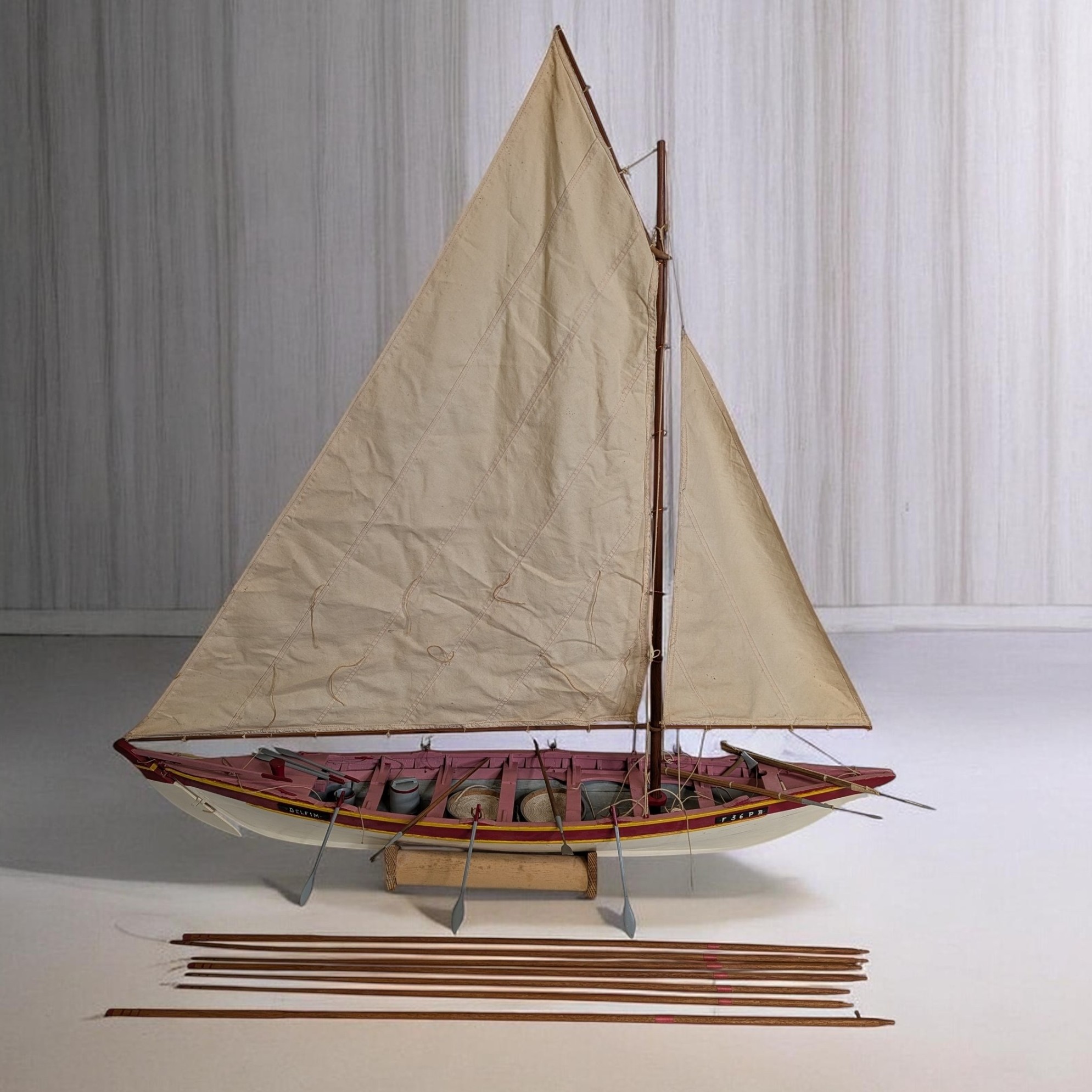 MAQUETTE BALEINIERE DES ACORES 85/80 CM AVEC ACCESSOIRES