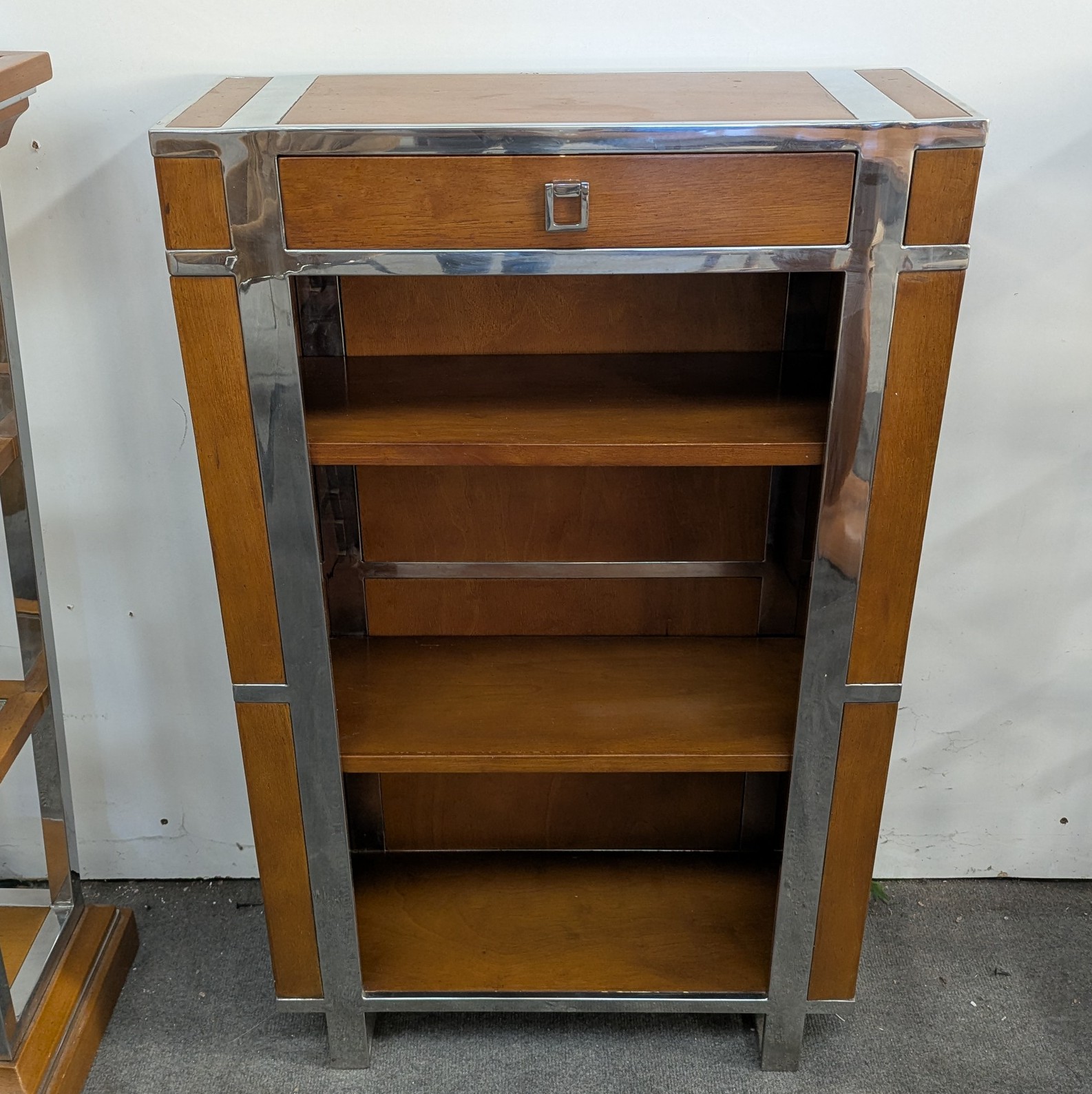 BIBUS CONTEMPORAIN BOIS ET METAL 60/100/22 CM 