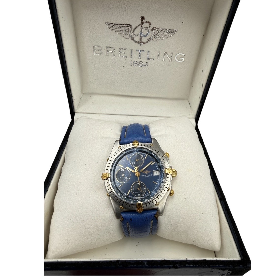 BREITLING MONTRE CHRONOMAT 40 BOITIER OR ET ACIER AUTOMATIQUE (83287) + CA ECRIN