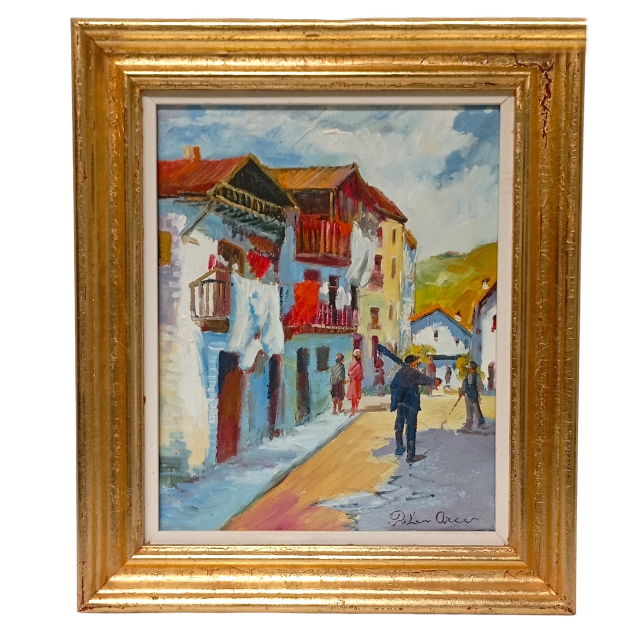 HST RUE DE VILLAGE BASQUE 55 x 46 CM