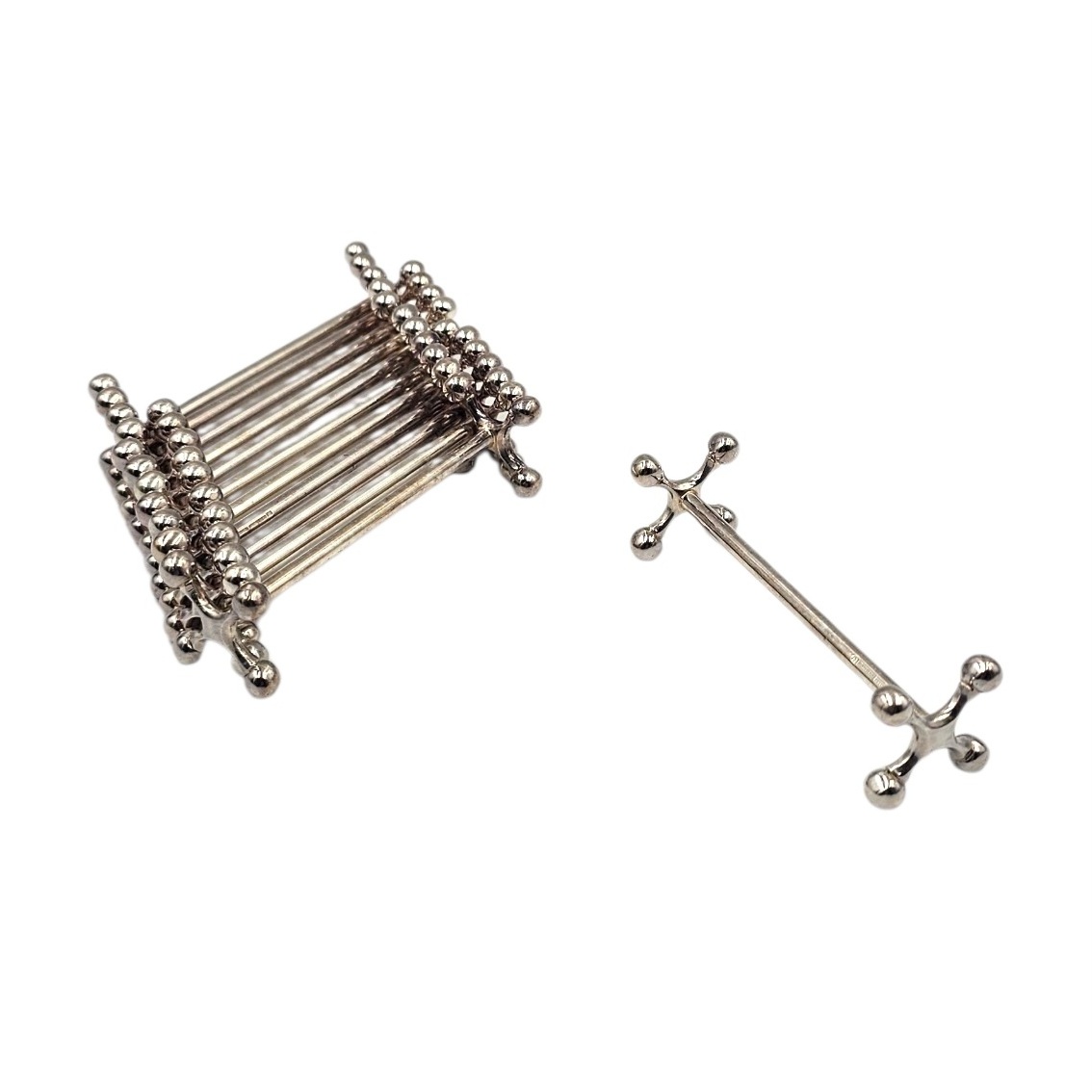 CHRISTOFLE 12 PORTE-COUTEAU EN METAL ARGENTE 