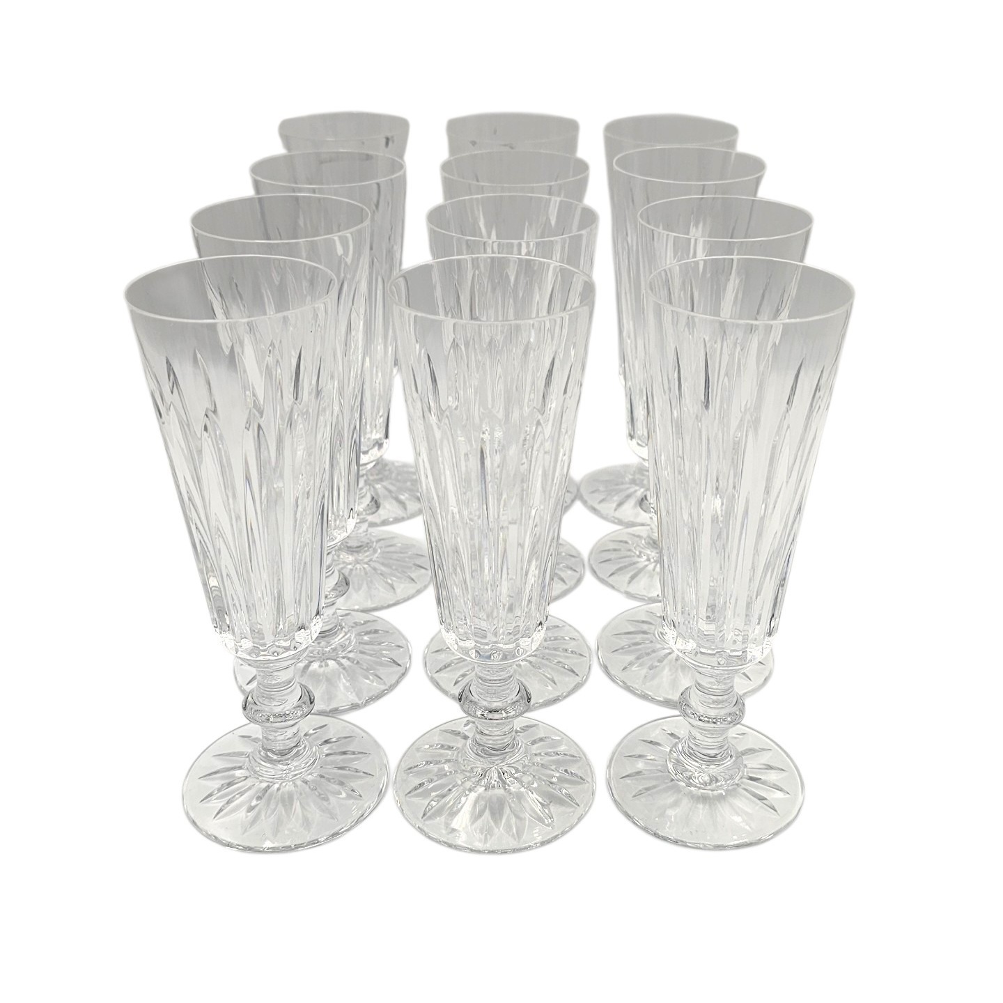 SAINT LOUIS ORLEANS 12 FLUTES A CHAMPAGNE EN CRISTAL